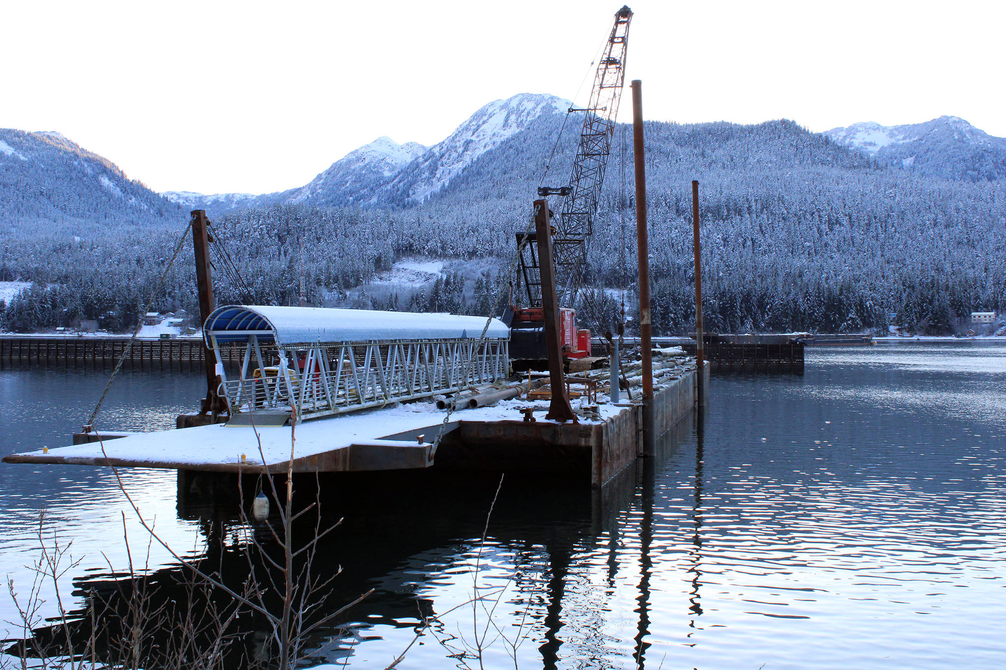 Work on Aurora Harbor is just part of City and Borough of Juneau’s Docks and Harbors’ ongoing slate of projects, including work on Don. D Statter Harbor and basin clearing at Harris Harbor. (Ben Hohenstatt / Juneau Empire)
