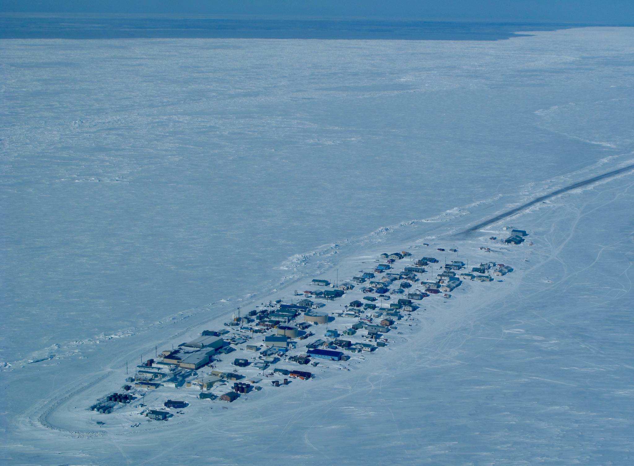 This photo shows sea ice off the village of Kivalina in northern Alaska. (Courtesy Photo / Ned Rozell)