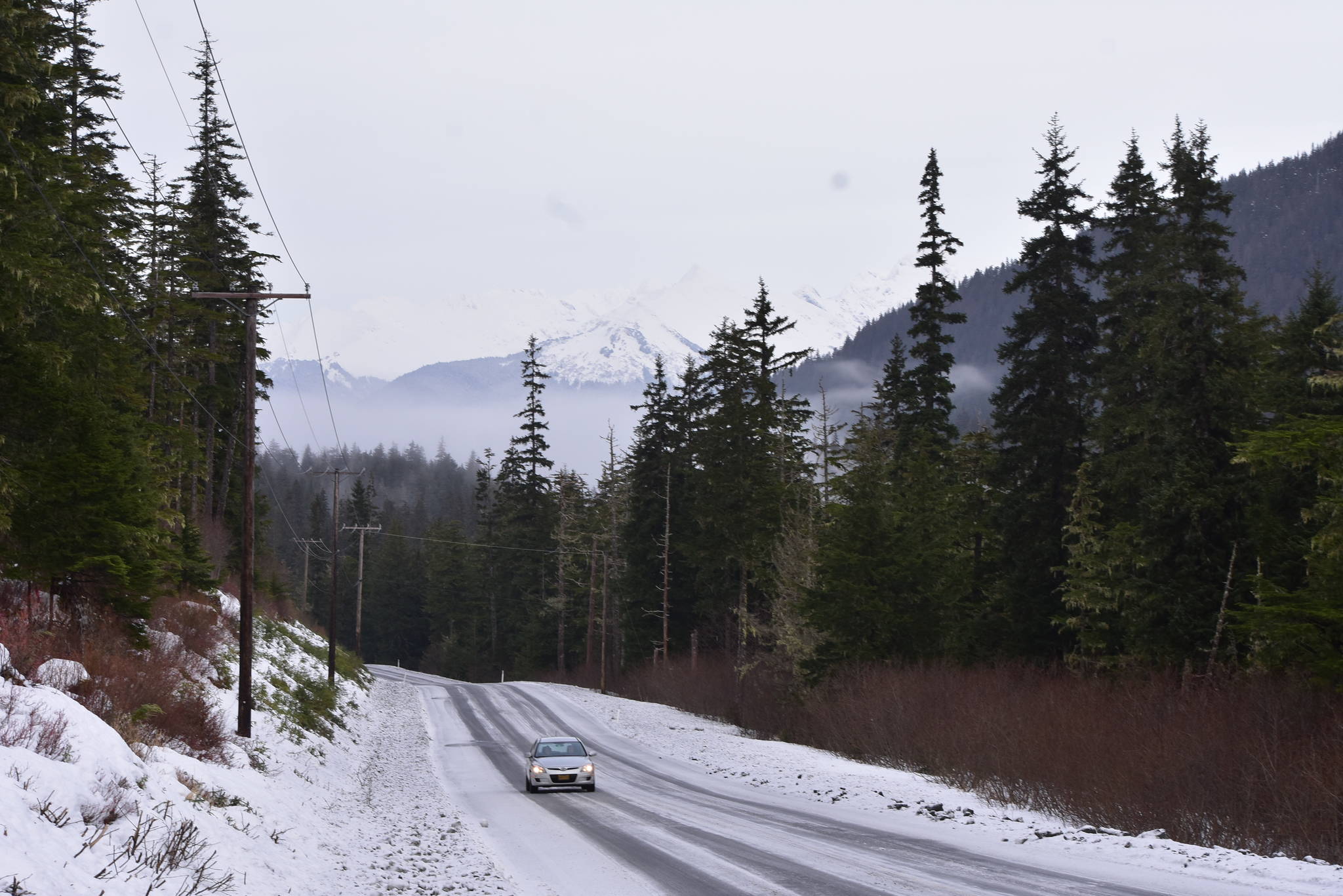 Peter Segall / Juneau Empire
The U.S. Forest Service suggests areas off Fish Creek Road leading to the Eaglecrest Ski Area, seen here on Friday, as a place suitable for Christmas tree harvest. Households are allowed to harvest one tree a year, but there are certain guidelines to be followed.
