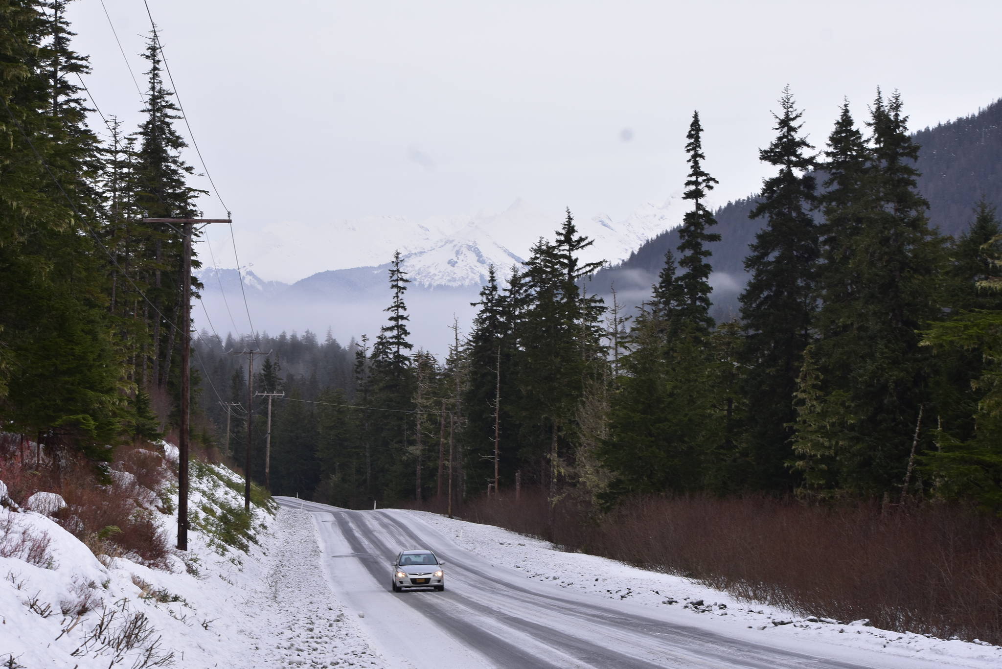 The U.S. Forest Service suggests areas off of Fish Creek Road leading to the Eaglecrest Ski Area, seen here on Friday, Nov. 27, as an area suitable for Christmas tree harvest. Households are allowed to harvest one tree a year, but there are certain guidelines to be followed. (Peter Segall / Juneau Empire)