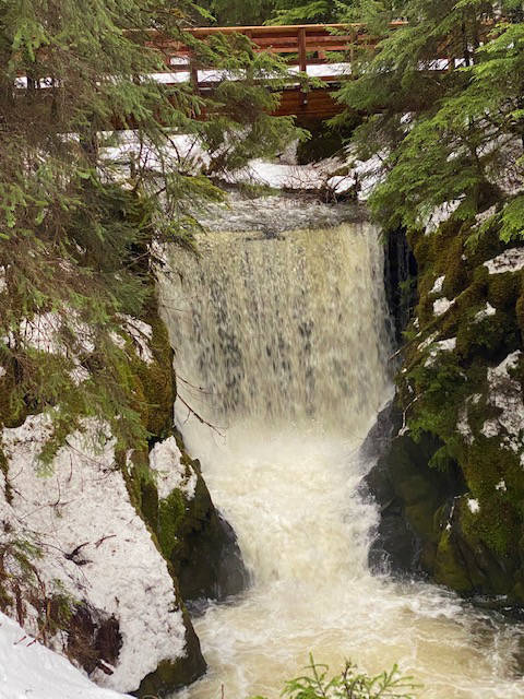 Eagle Creek falls on Treadwell Ditch trail on Dec. 3. (Courtesy Photo / Denise Carroll)
