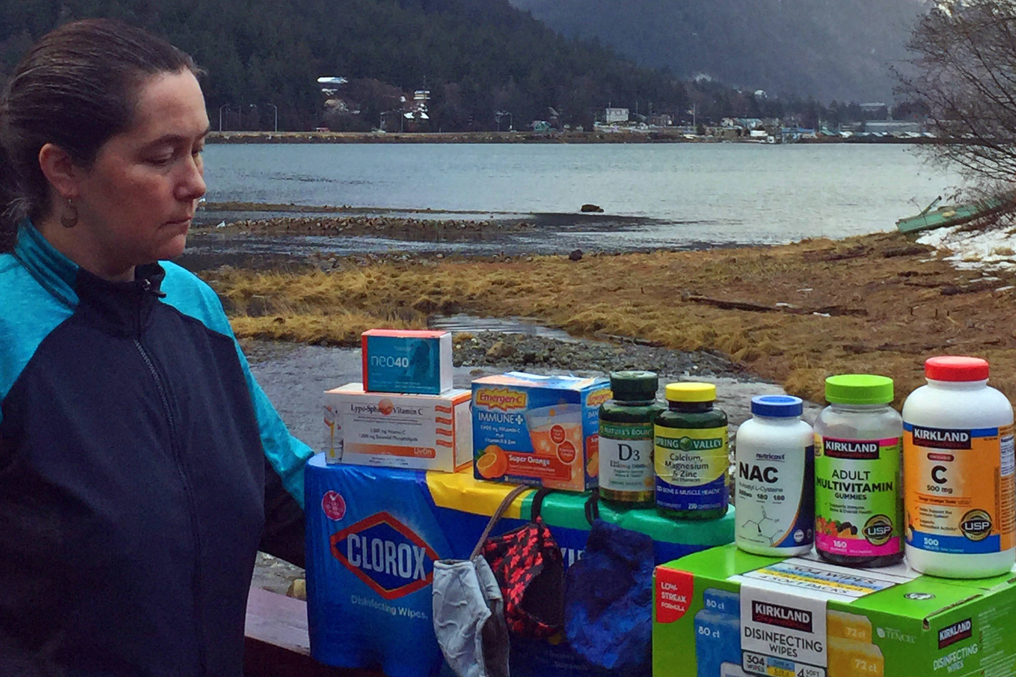 This photo shows Vivian Mork Yeilk’ and supplies for villages in Juneau. (Courtesy Photo / Aakatchaq Shaeffer)