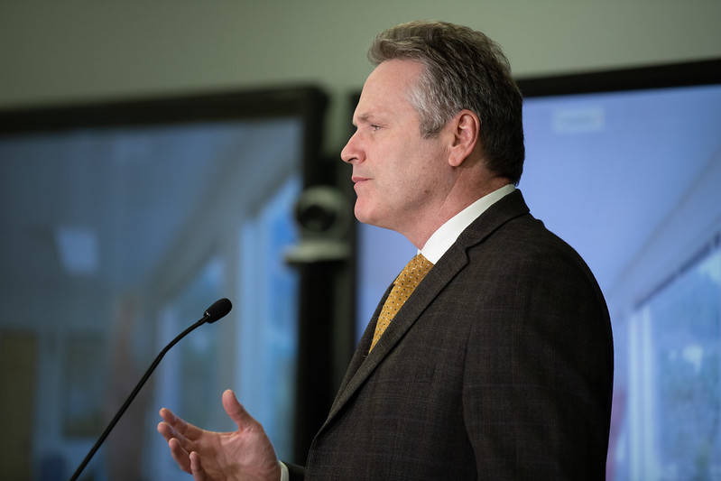 Gov. Mike Dunleavy, seen here in this April 7, photo, will hold a news conference Tuesday evening. (Courtesy photo / Office of Gov. Mike Dunleavy)