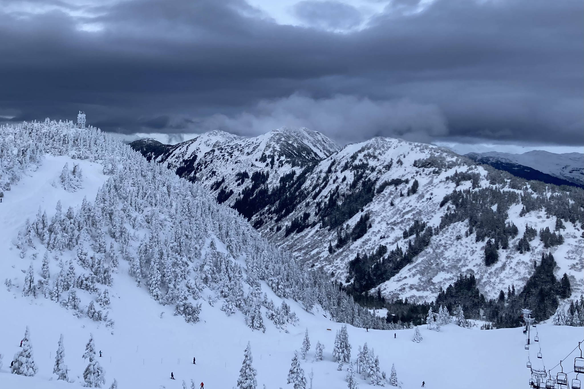 This photo shows dram in the sky above Eaglecrest Ski Area on Dec. 28, 2020. (Courtesy Photo / Deborah Rudis)
