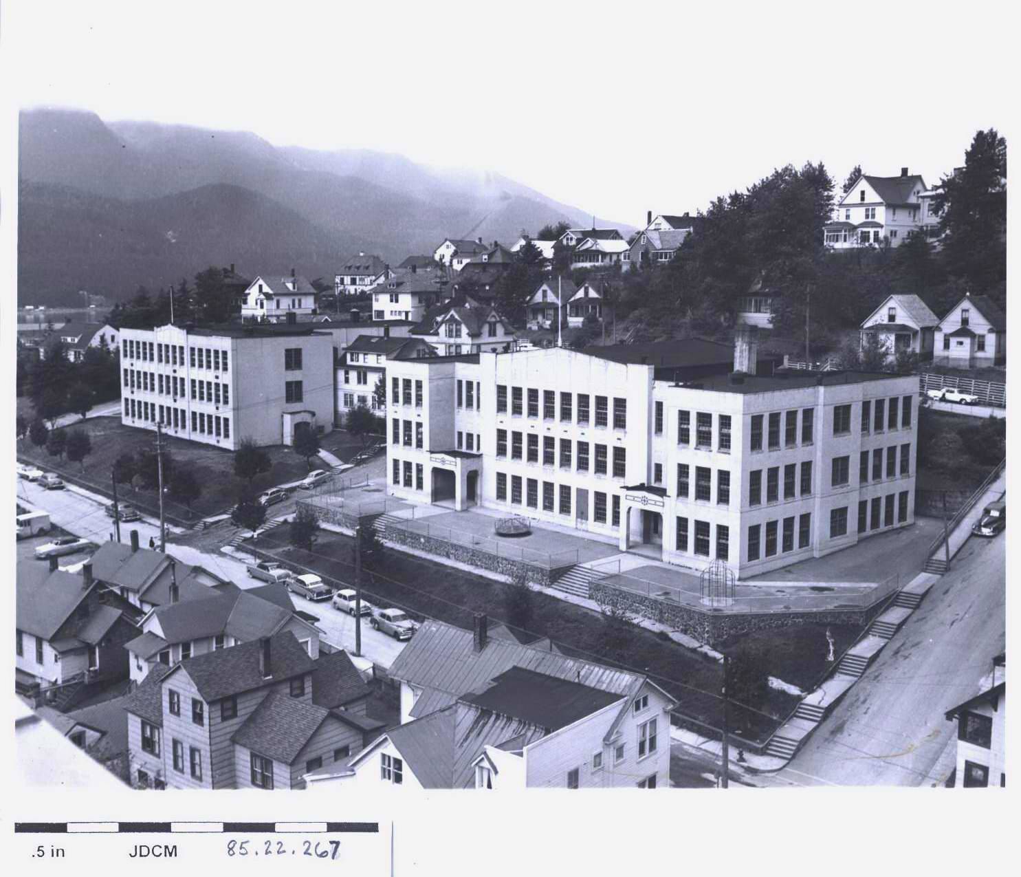 Between 1887 and 1997, a school occupied a portion of the land now known as Capital School Park. (Undated photo courtesy of the Juneau-Douglas City Museum)