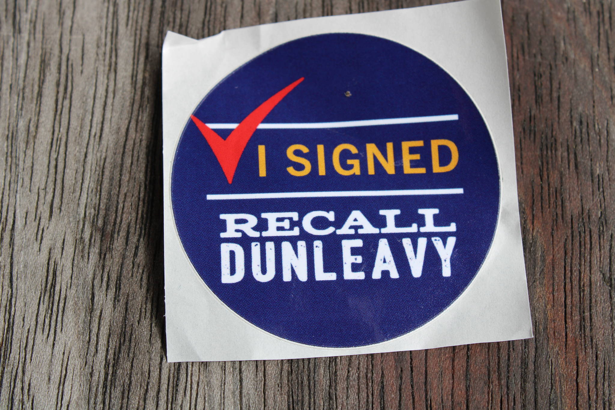 Members of the Recall Dunleavy group are close to achieving their goal for signatures, with only about 20,000 signatures remaining as of Jan. 19, 2021. (Ben Hohenstatt / Juneau Empire File)