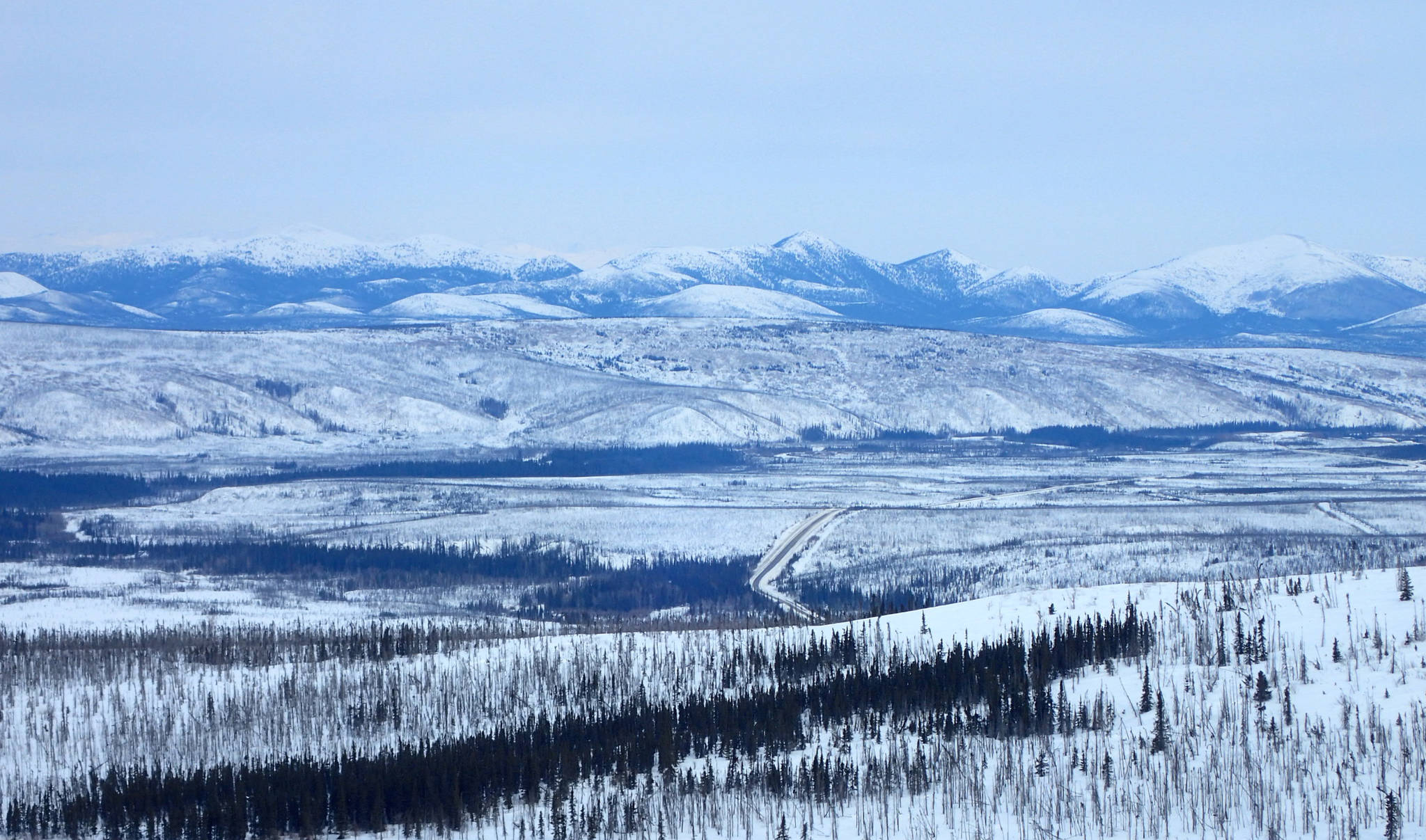 Courtesy Photo / Ned Rozell
The valleys of Jim River and Prospect Creek in northern Alaska, where an official thermometer registered Alaskas all-time low of minus 80 degrees F on Jan. 23, 1971.