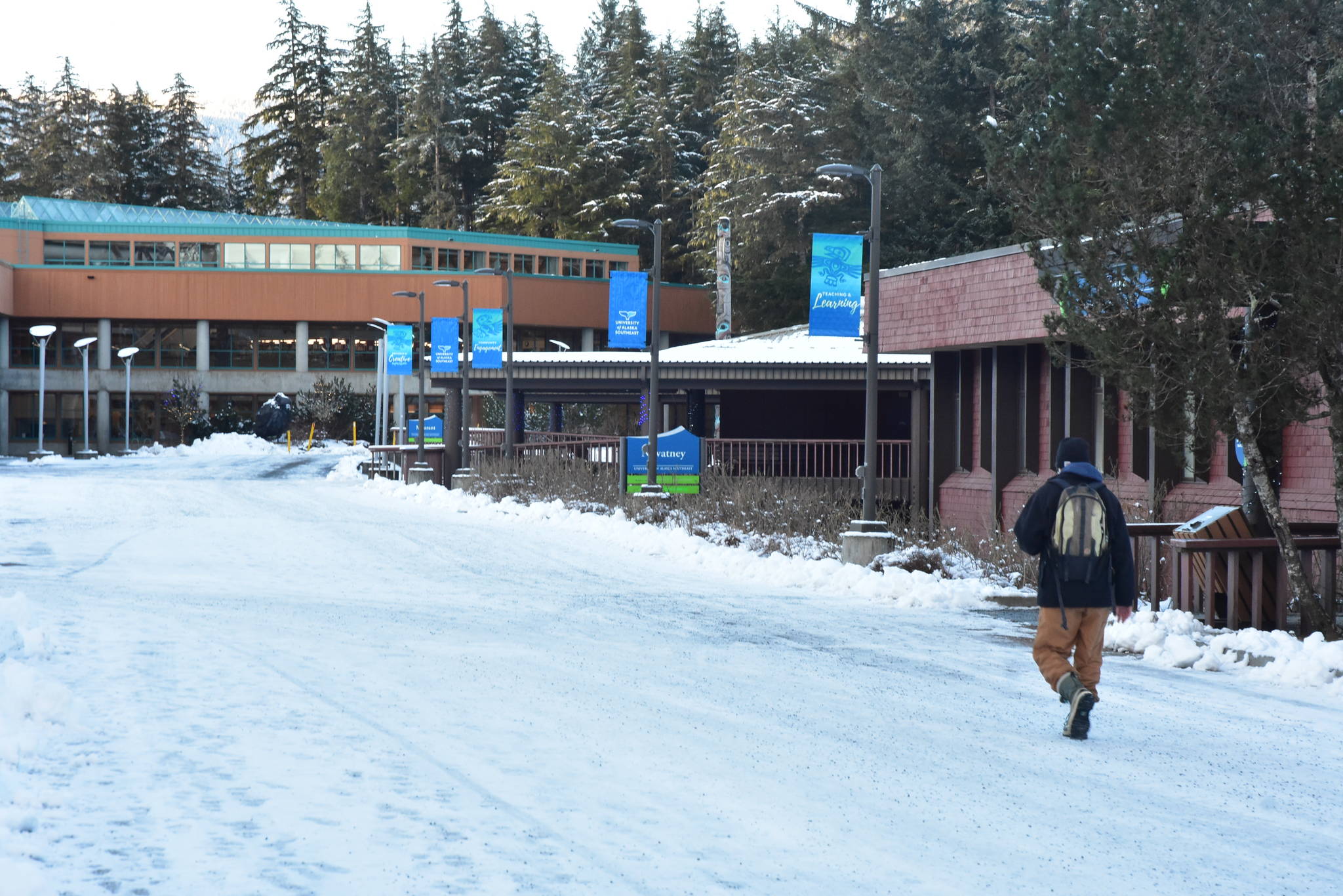 University of Alaska interim President Pat Pitney told lawmakers the system was an economic driver for the state. The system's regional campuses, like UA Southeast, seen here on Jan. 26, were more focused on producing graduates in fields in high demand in Alaska. (Peter Segall / Juneau Empire)