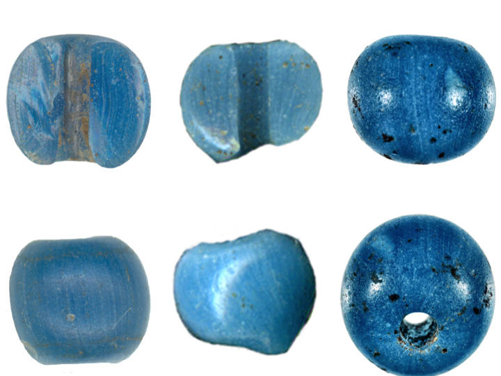 This photo shows Glass beads made in Venice that archeologists found in northern Alaska.  It is featured in a January 2021 paper “A Precolumbian Presence of Venetian Glass Trade Beads in Arctic Alaska,” in the journal American Antiquity, by Michael Kunz and Robin Mills.