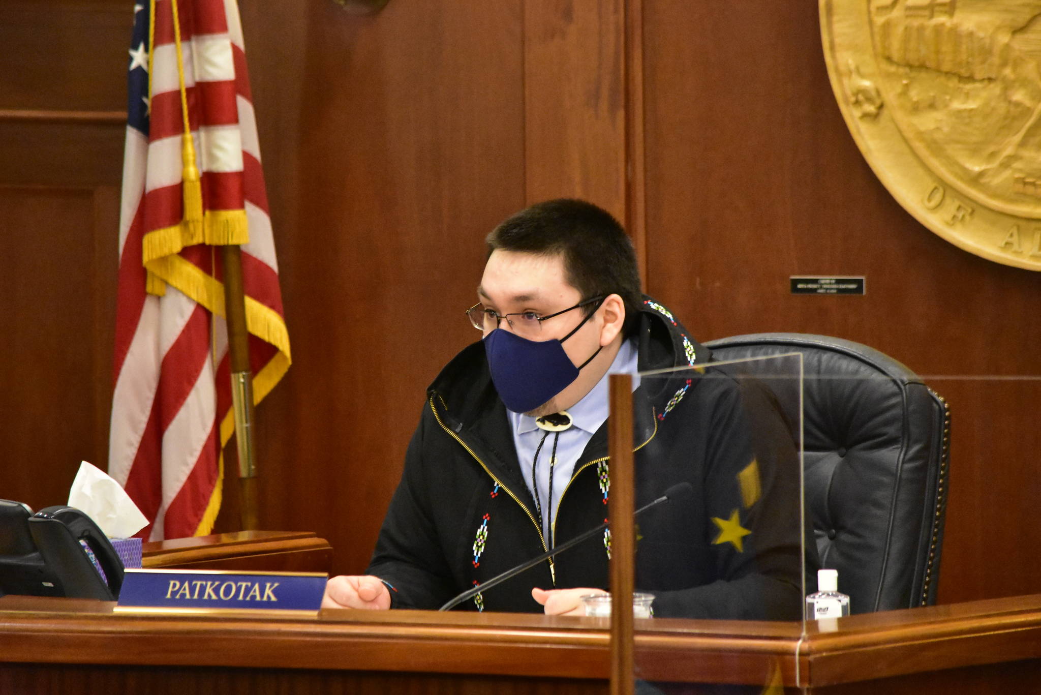 The election of  Rep. Josiah Patkotak, I-Utqiaġvik, seen here on Friday, Feb. 5, as Speaker Pro Tem is the only break so far in the deadlock in the House of Representatives. (Peter Segall / Juneau Empire)