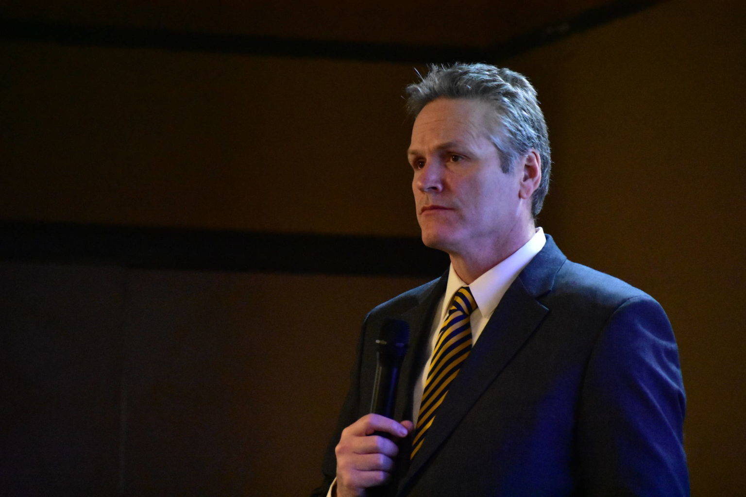 Gov. Mike Dunleavy addresses the public during a virtual town hall on Sept. 15, 2020 in Alaska. Dunleavy tested positive for COVID-19 his office announced Wednesday. (Courtesy Photo / Office of the Governor)