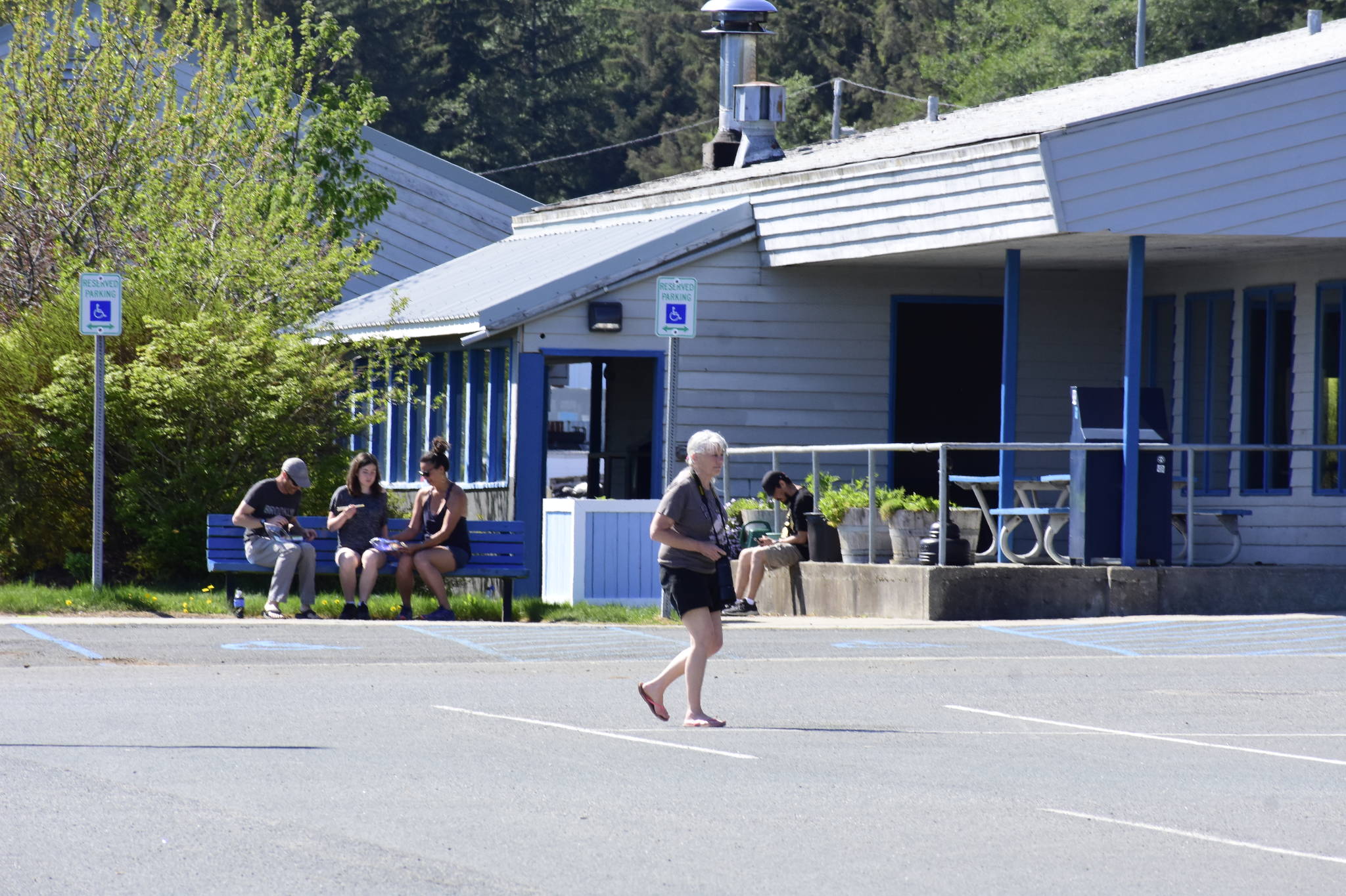 A bill from Gov. Mike Dunleavy would rework the Marine Transportation Advisory Board to help the Alaska Marine Highway System with long-term planning to provide better service for passengers like the ones seen here at the Auke Bay Ferry Terminal on May 16, 2020. (Peter Segall / Juneau Empire)