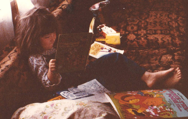 This photo shows Yéilk’, Vivian Mork (Cute Little Raven) learned to read at 4. By the age of 8, she was reading Ray Bradbury and dreaming of Mar. (Courtesy Photo / Vivian Mork Yéilk’)
