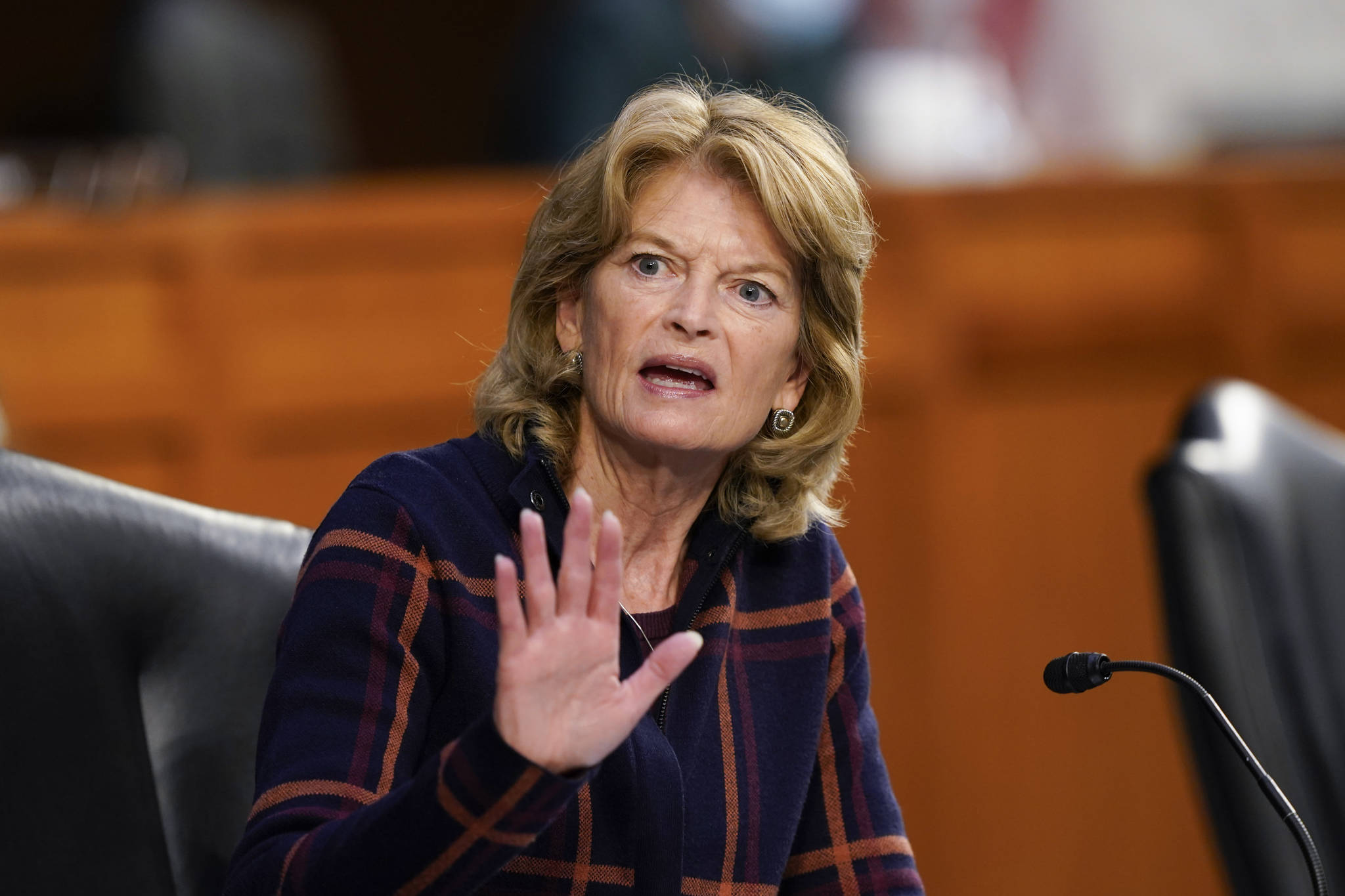 Sen. Lisa Murkowski, R-Alaska, speaks during a Senate Health, Education, Labor and Pensions Committee hearing on the federal coronavirus response on Capitol Hill in Washington, Thursday, March 18, 2021. (AP Photo / Susan Walsh)