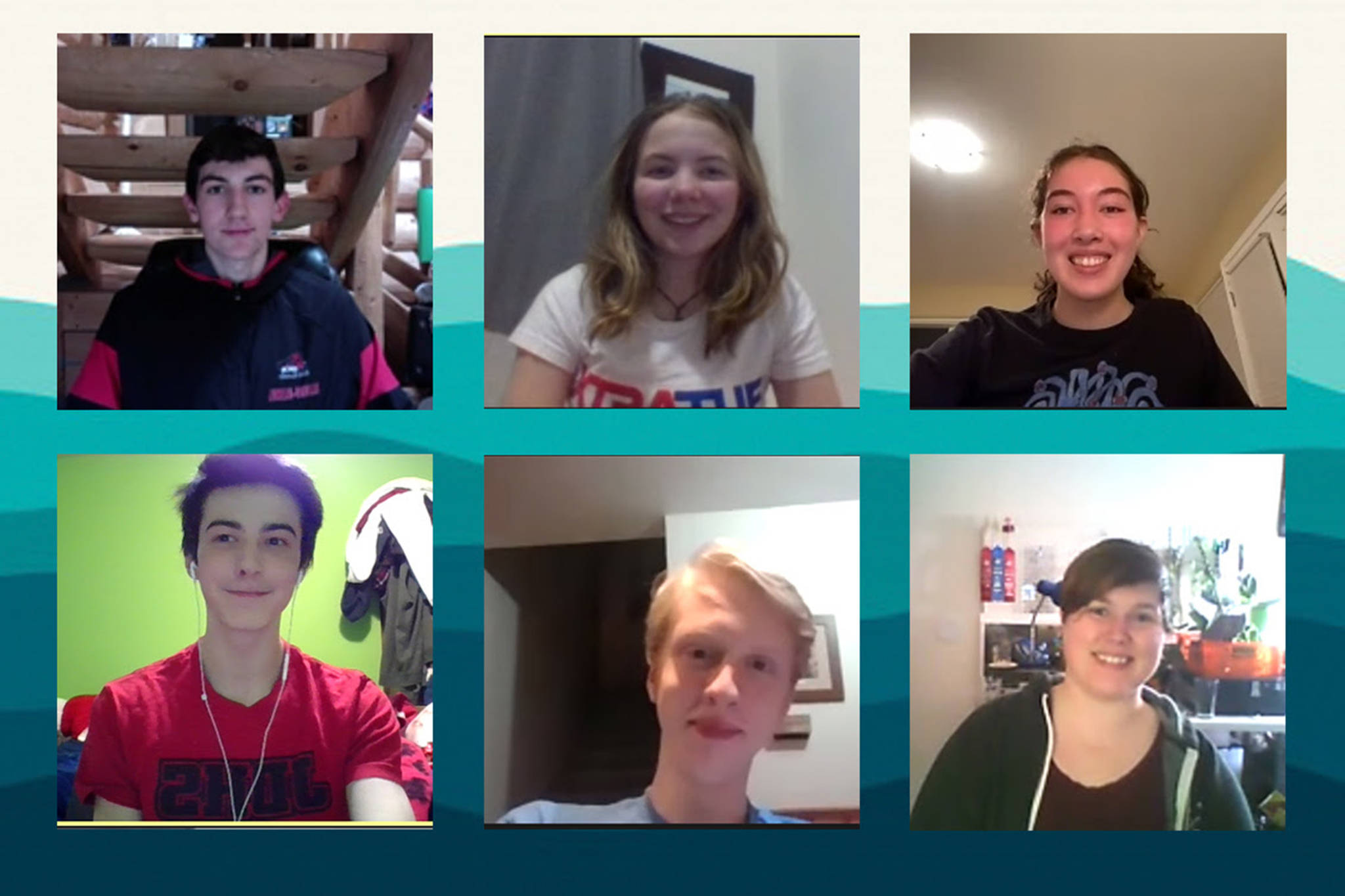 A group of students from Juneau-Douglas High School: Yadaa.at Kalé won the Tsunami Bowl, a regional ocean science academic competition that is part of the National Ocean Sciences Bowl. The team, which uses the name New Squids on the Dock, will join winners from 20 other regional bowls for virtual finals in May. (Courtesy Photo/ Consortium for Ocean Leadership)