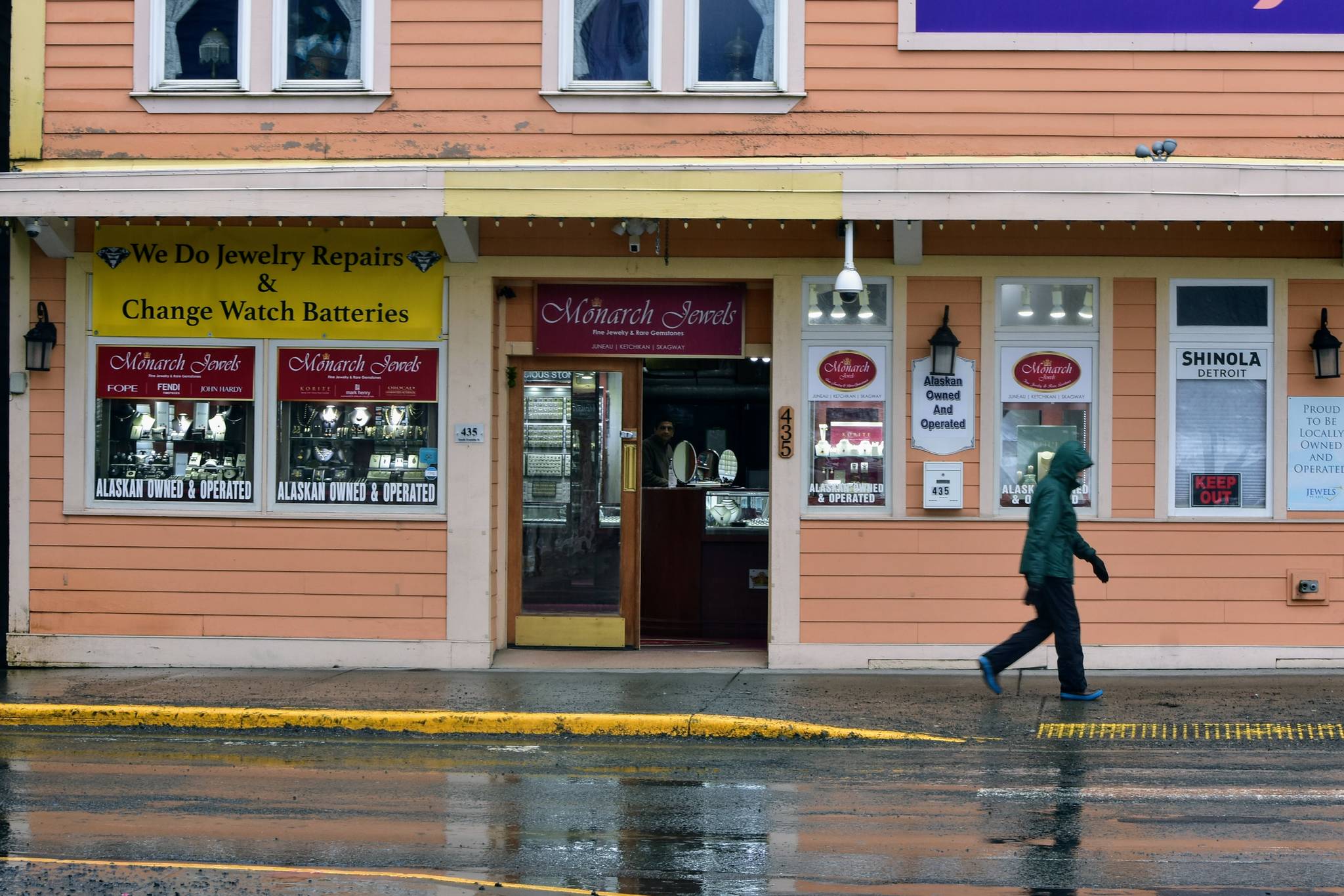 A shop on South Franklin Street in downtown Juneau has its doors open on Tuesday, April 13, 2021. In a normal year shops like this would be preparing for the summer tourist season and the thousands of tourists brought to Juneau daily by cruise ships. But the growth of the cruising in Alaska has some residents concerned about the regions dependence on the industry. (Peter Segall / Juneau Empire)