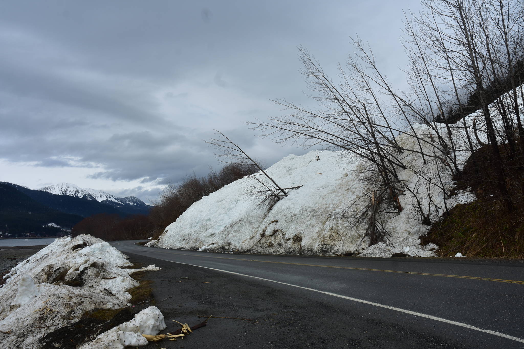 Peter Segall / Juneau Empire 
Avalanches, like the aftermath of one seen triggered deliberately on the Thane Road, will continue to be part of Juneau’s winters. But how the risk will present itself in the future can be tough to say.
