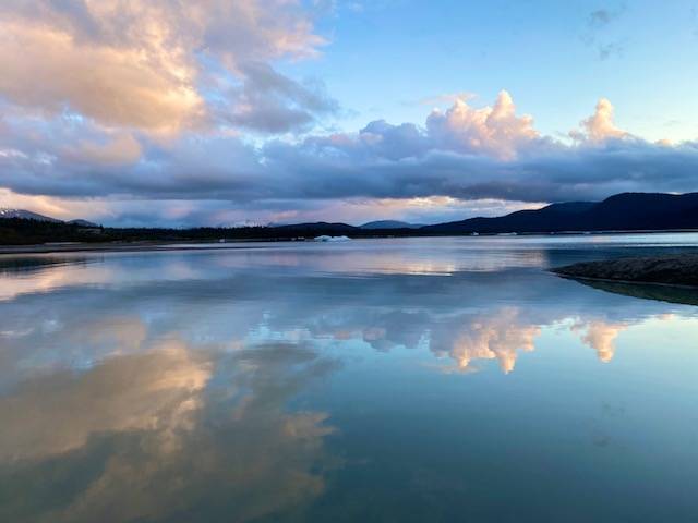 Mendenhall Lake reflections as seen on May 16, 2021. (Courtesy Photo / Denise Carroll)