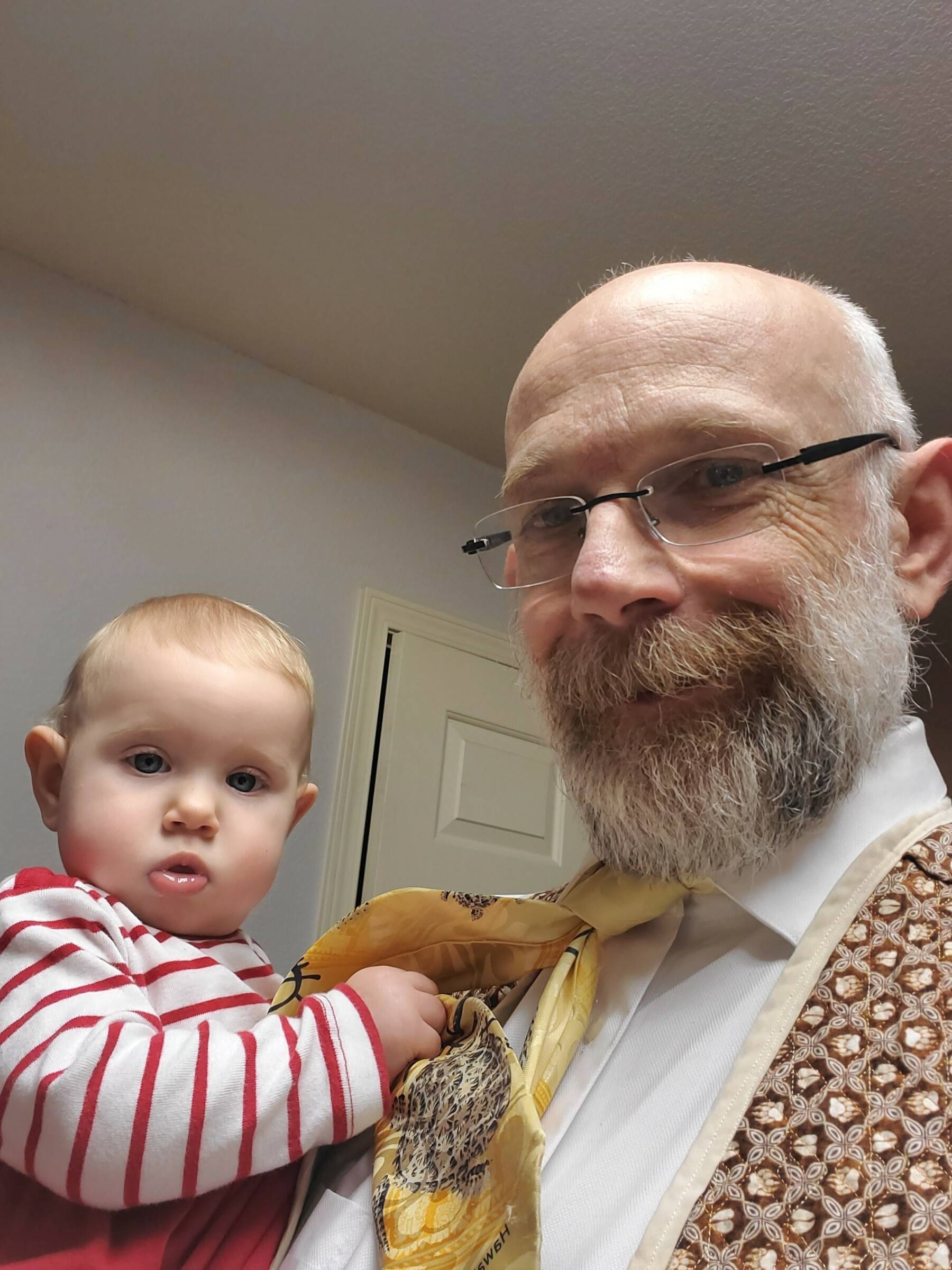 This photo shows Adam Bauer and his granddaughter. (Courtesy Photo)