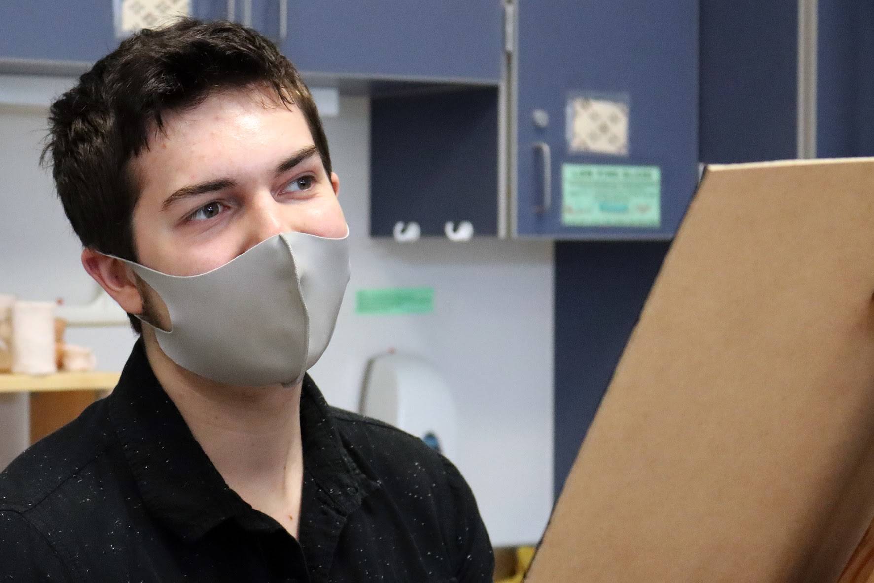 Garrett Klein, a junior at TMHS, recalls his reaction to finding out his painting will hang in Washington D.C. I was just blown away, Klein said. I was in absolute shock. Klein thanked Angela Imboden, Nancy Lehnhart and MK MacNaughton for making the success possible. (Ben Hohenstatt / Juneau Empire)