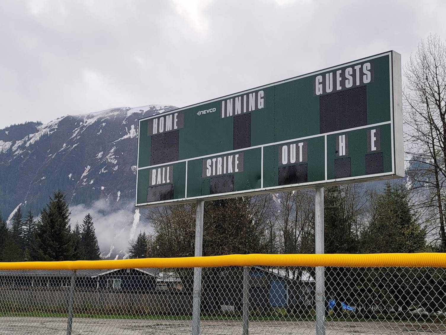 A new scoreboard was recently installed at Melvin Park. The installation is one of a number of park projects are on tap for this summer. (Ben Hohenstatt/Juneau Empire)