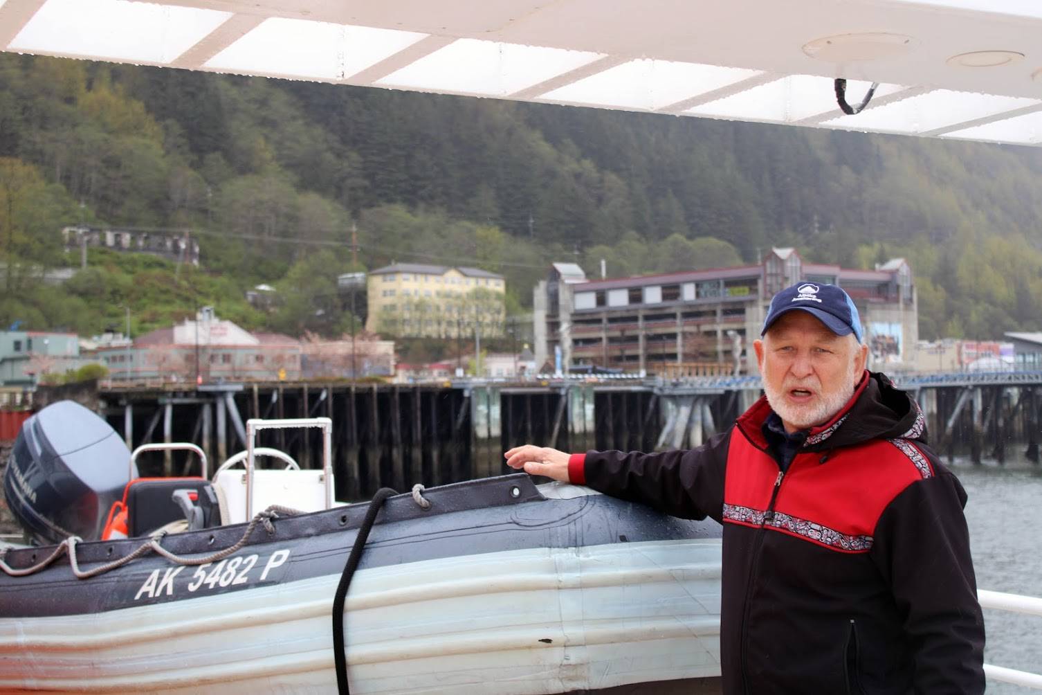 Dan Blanchard, CEO of UnCruise Adventures explains that guests often climb onto inflatable skiffs to get a closer look at Alaska's wonders. “We are wilderness-based,” he said, adding that the ship is the destination in traditional cruises. However, for UnCruise, the sites of Alaska are the main attractions. (Dana Zigmund/Juneau Empire)