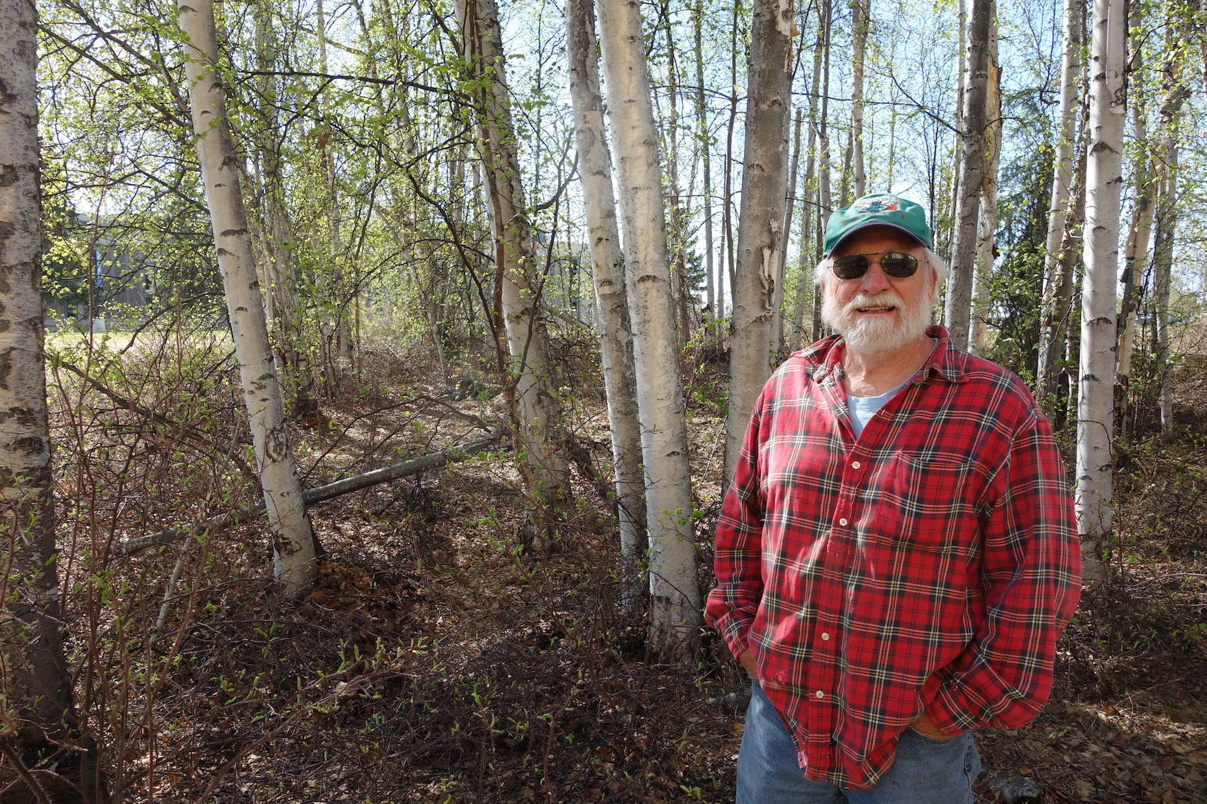 Dan ONeill on the University of Alaska Fairbanks campus (Courtesy Photo / Ned Rozell)