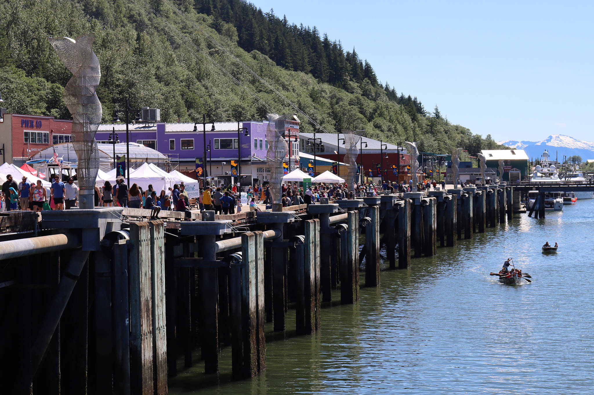 Dozens of vendors and thousands of people were on hand for the 11th Juneau Maritime Festival held Saturday, June 19, 2021. (Ben Hohenstatt / Juneau Empire)
