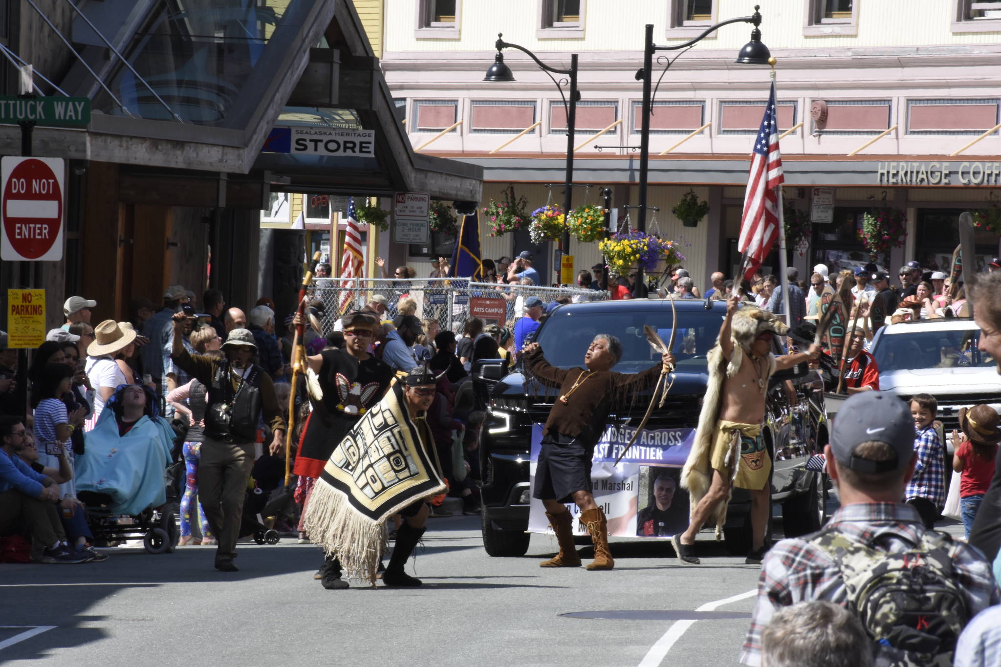 The Juneau Fourth of July parade makes its way through downtown Juneau. (Peter Segall / Juneau Empire)