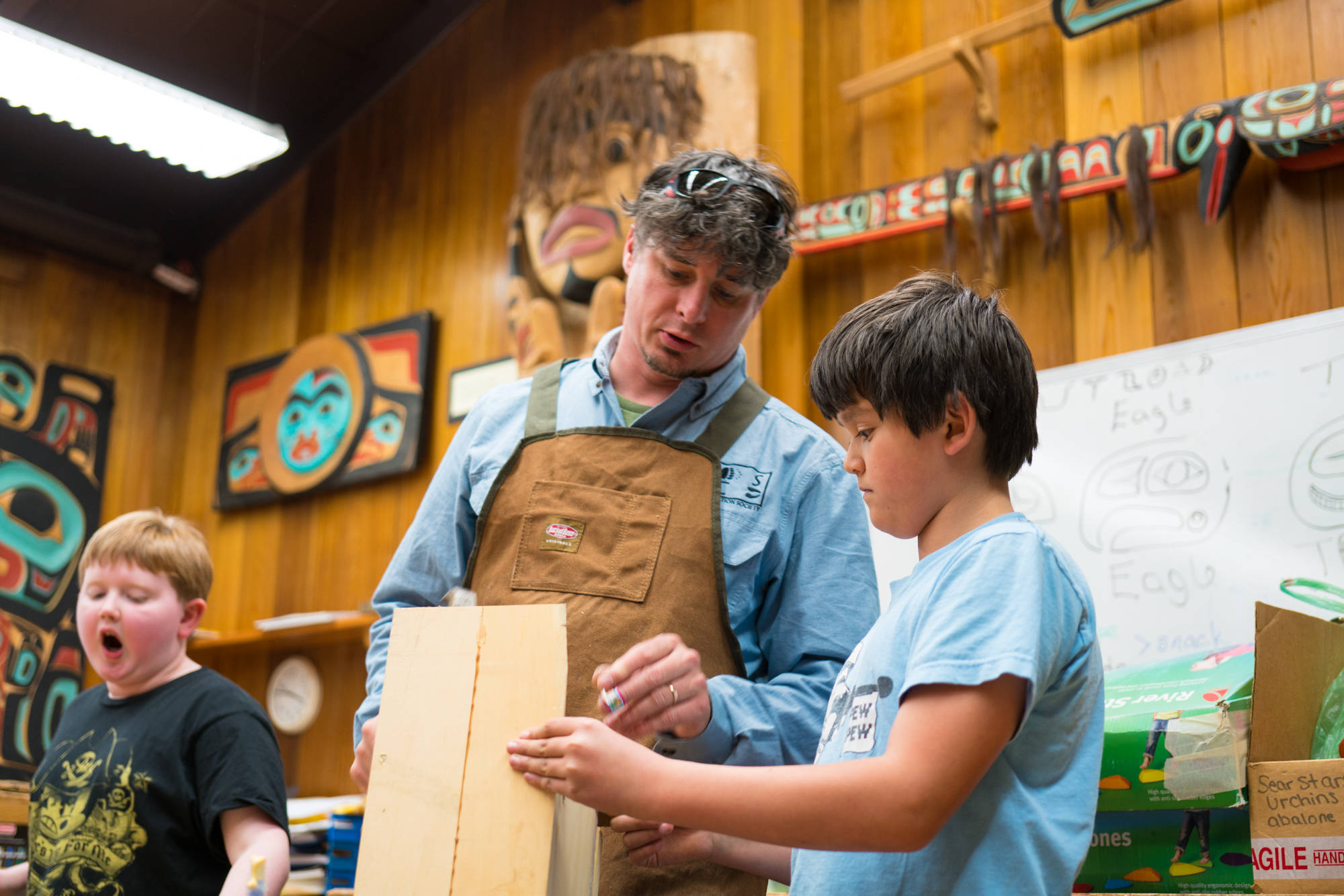 Andrew Thoms is the executive director for the Sitka Conservation Society and one of the founding partners of the Sustainable Southeast Partnership. He is pictured building birdhouses with the 4H-Alaska Way of Life program that SCS hosts with the University of Alaska Fairbanks Cooperative Extension. (Courtesy Photo / Bethany Sonsini Goodrich)