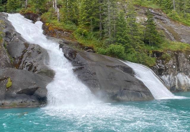 This photo shows falls near Tracy Arm Fjord on July 21. (Courtesy Photo / Denise Carroll)