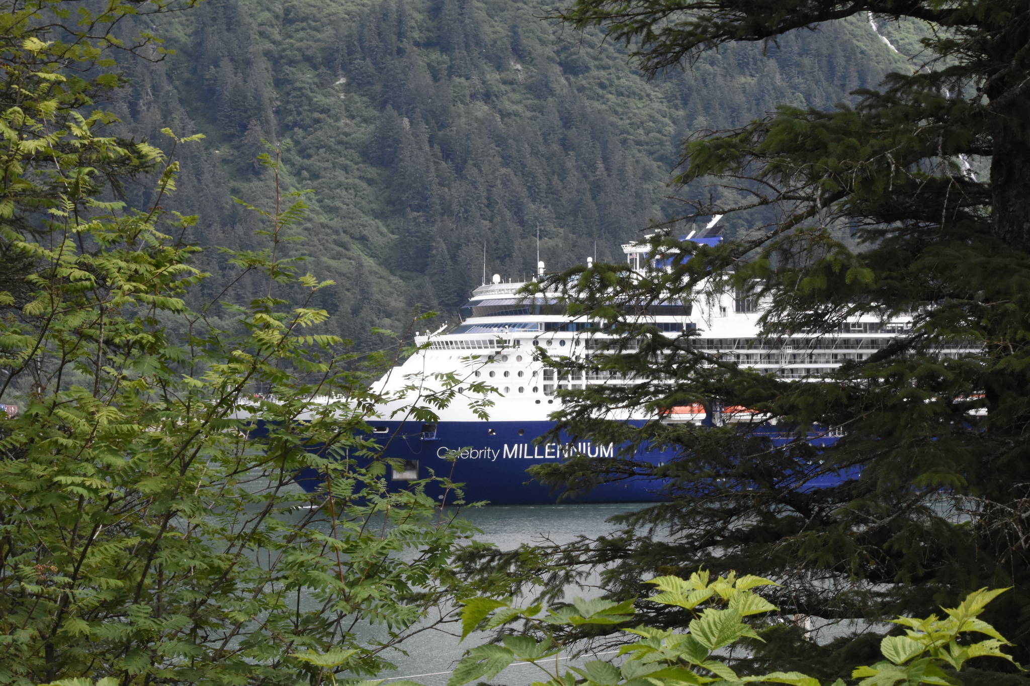 This July 26 photo shows the Celebrity Millennium in Juneau. (Peter Segall / Juneau Empire)