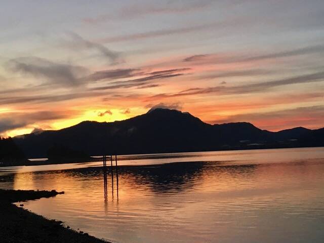 This photo shows a Tenakee sunrise.(Courtesy Photo / Linda Buckley)