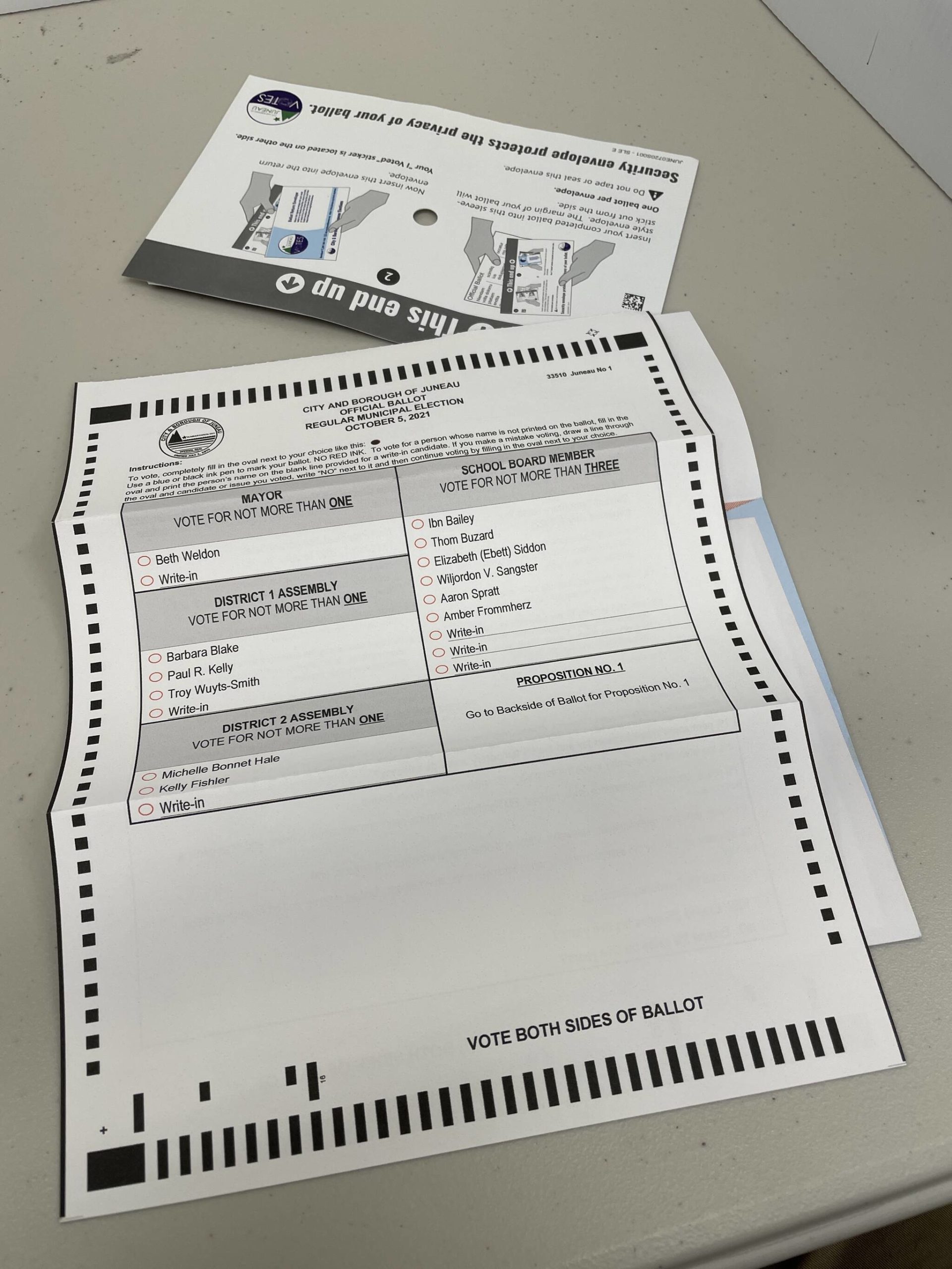 Michael S. Lockett / Juneau Empire 
Tuesday, Oct. 5, 2021 was the last day to vote in Juneau’s municipal elections.