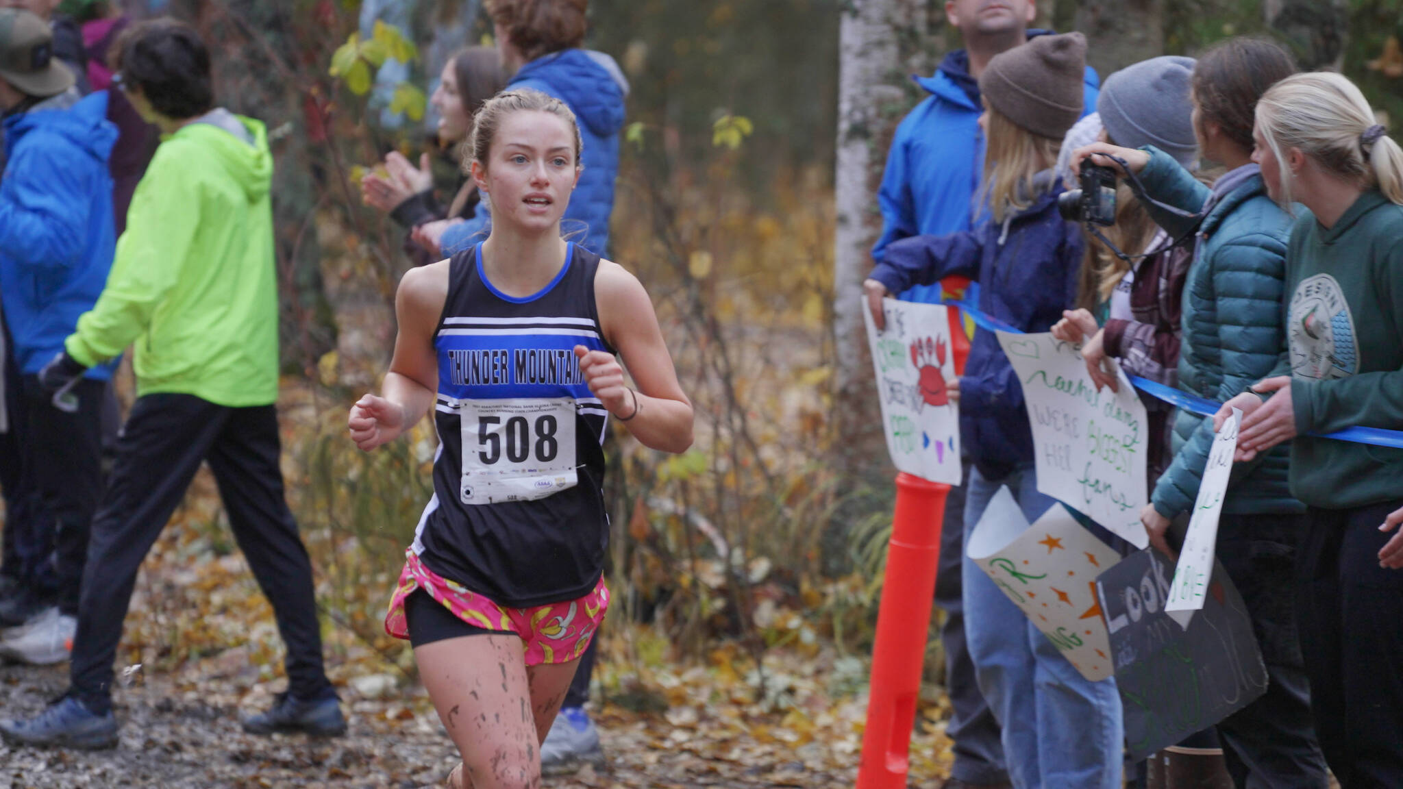 Thunder Mountain High School’s Kiah Dihle came in third for the state of Alaska in the Alaska School Activities Association’s 2021 state championships, hosted in Anchorage, on Oct. 9, 2021. (Courtesy photo / Kent Mearig)
