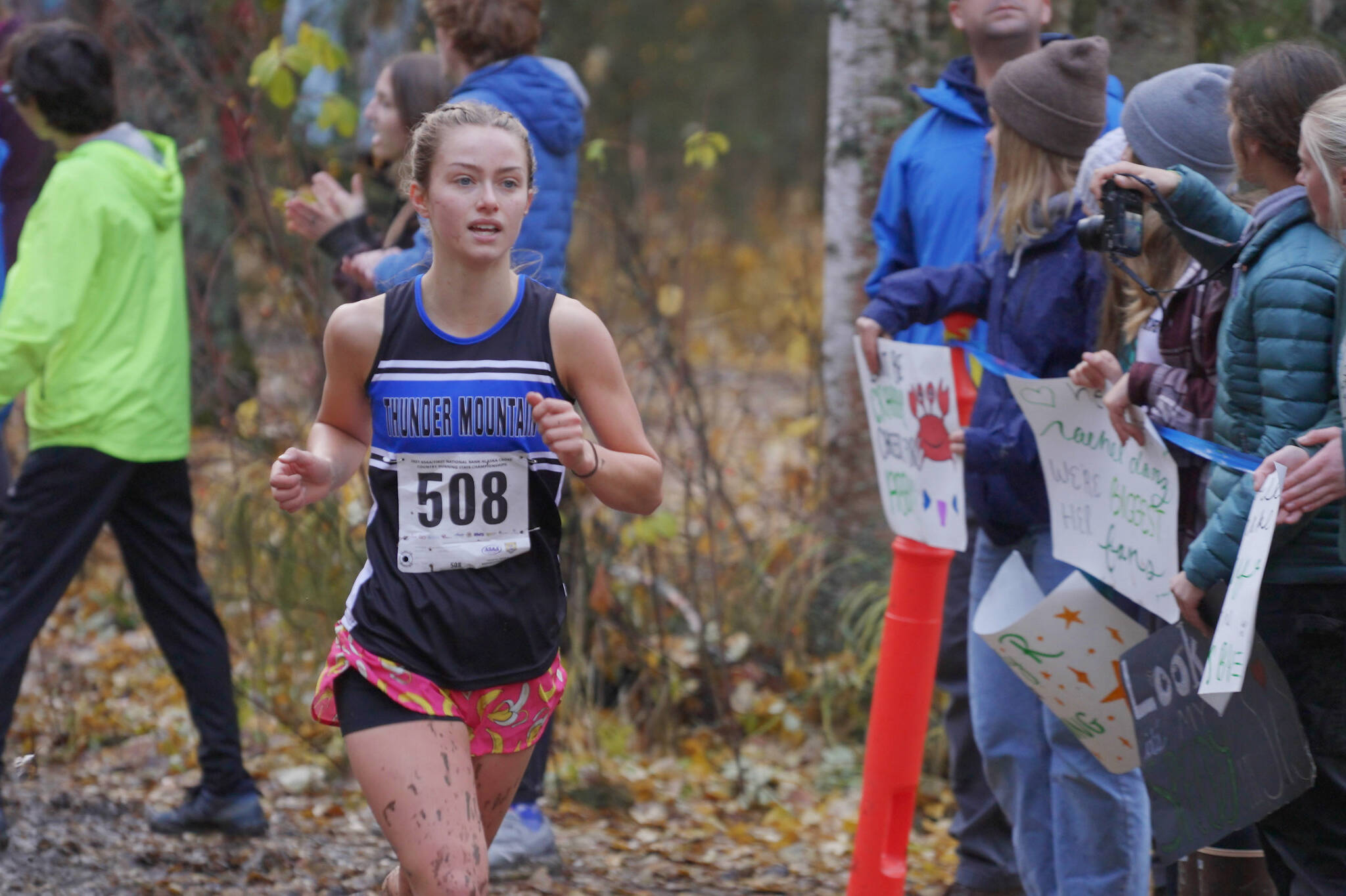 Thunder Mountain High School’s Kiah Dihle came in third for the state of Alaska in the Alaska School Activities Association’s 2021 state championships, hosted in Anchorage, on Oct. 9, 2021. (Courtesy photo / Kent Mearig)
