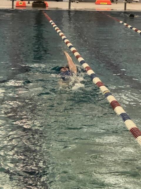 Amy Liddle recently set a Glacier Swim Club team record for her 200 backstroke for 11/12 girls in an inter-squad trial. (Courtesy photo / Shireen Taintor)