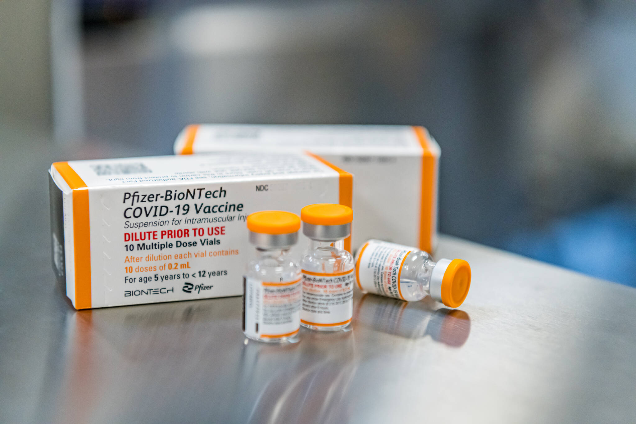 This October 2021 photo provided by Pfizer shows kid-size doses of its COVID-19 vaccine in Puurs, Belgium. On Friday, Oct. 29, 2021, the Food and Drug Administration paved the way for children ages 5 to 11 to get Pfizers COVID-19 vaccine. One more regulatory hurdle remains, as advisers to the Centers for Disease Control and Prevention will make more detailed recommendations on which youngsters should get vaccinated, with a final decision by the agencys director expected shortly afterward. (Pfizer)