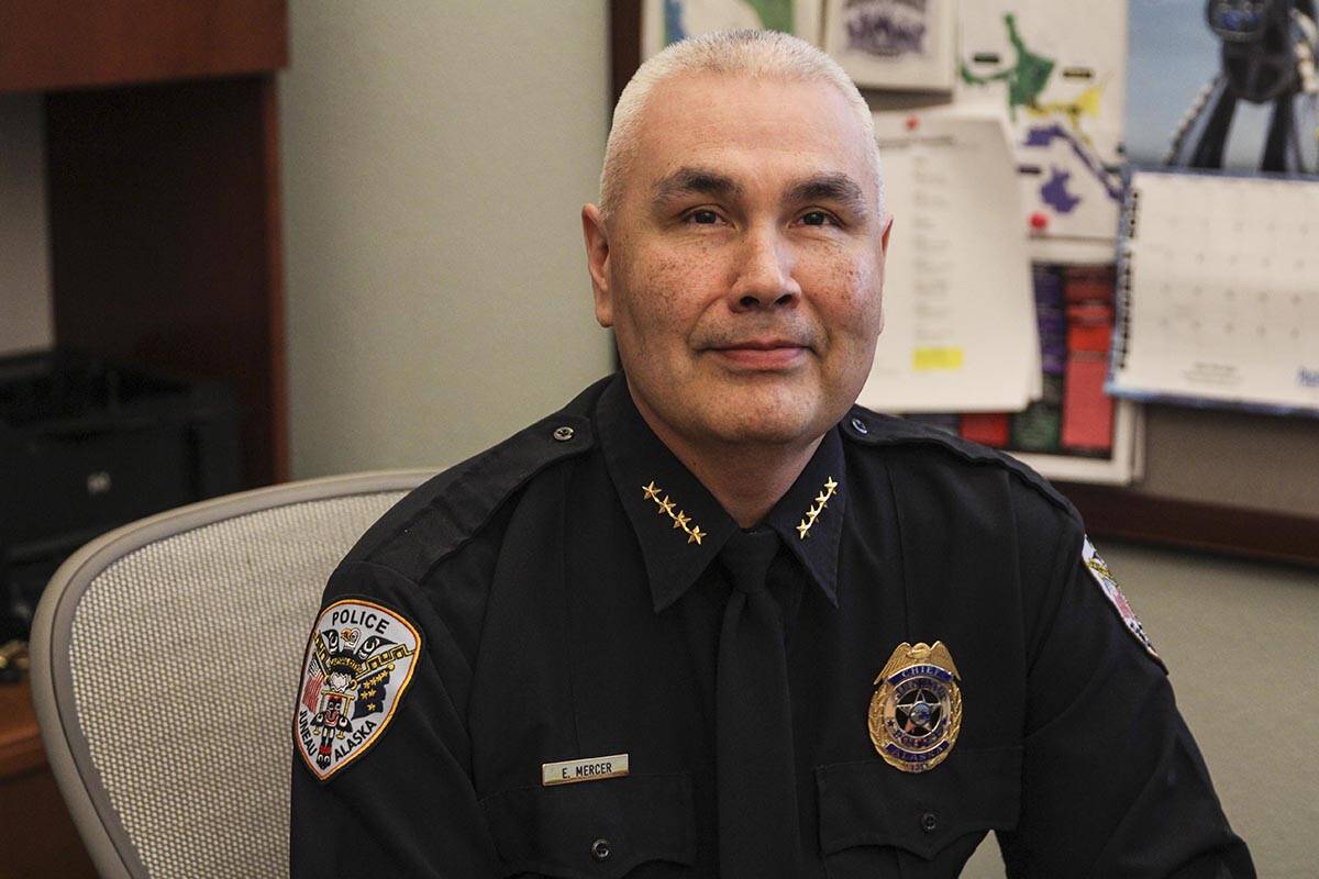 Michael S. Lockett / Juneau Empire 
Juneau Police Department Chief Ed Mercer said that crime numbers were looking good as Juneau steers its way out of the pandemic.