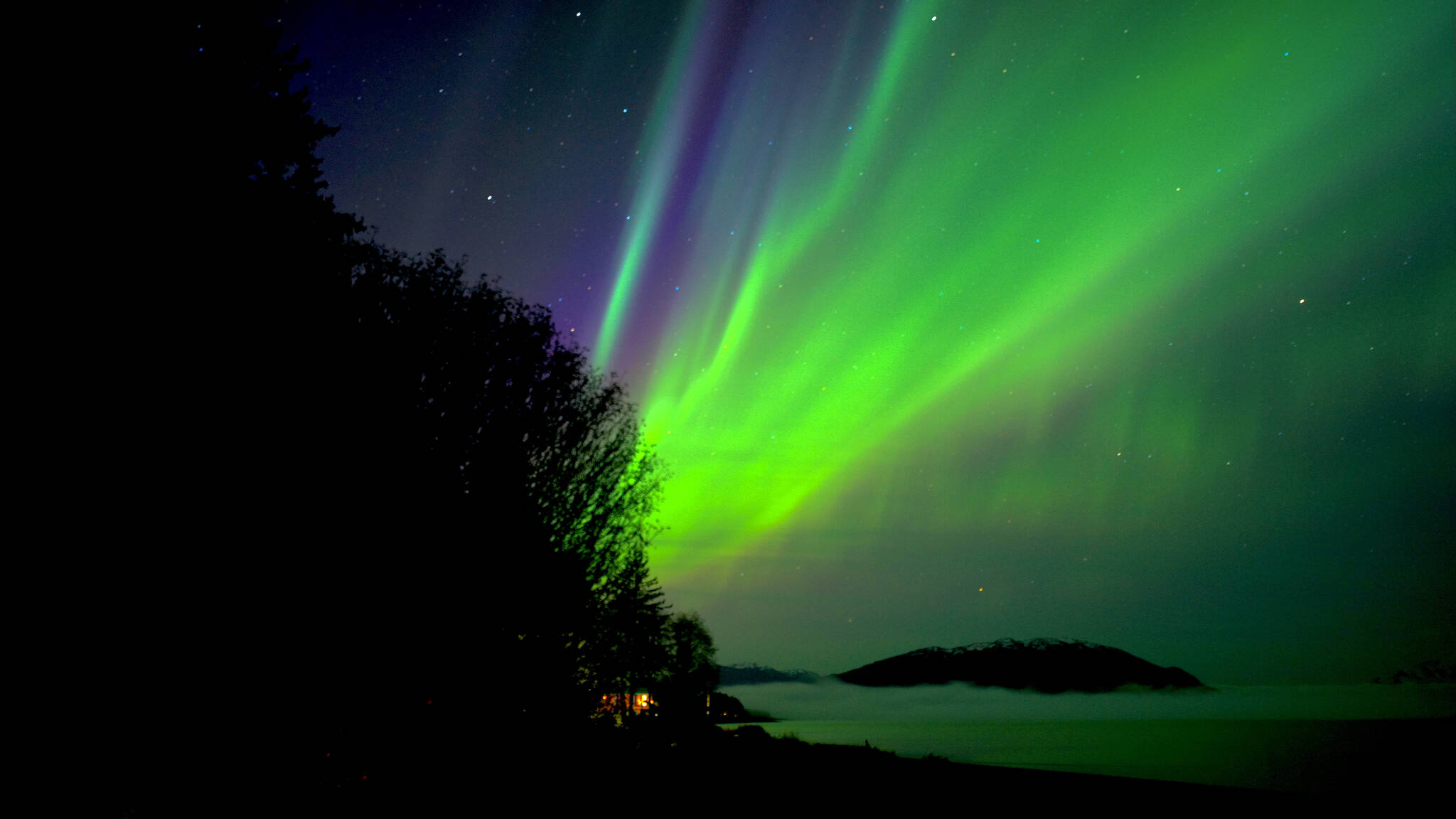 This photo shows the aurora borealis the morning of Nov. 4 at Lena Point. (Courtesy Photo / Tom Taylor)