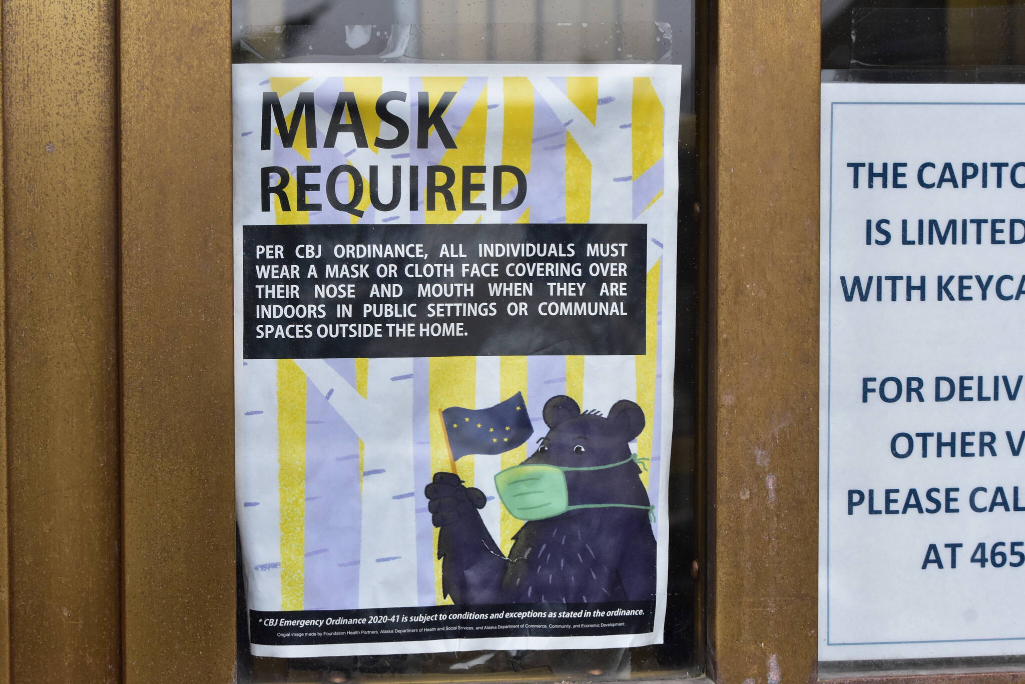 The city eased requirements for masks for vaccinated individuals indoors on Dec. 13, 2021. Masks will still be requireed in all City and Borough of Juneau facilities. (Peter Segall / Juneau Empire File)