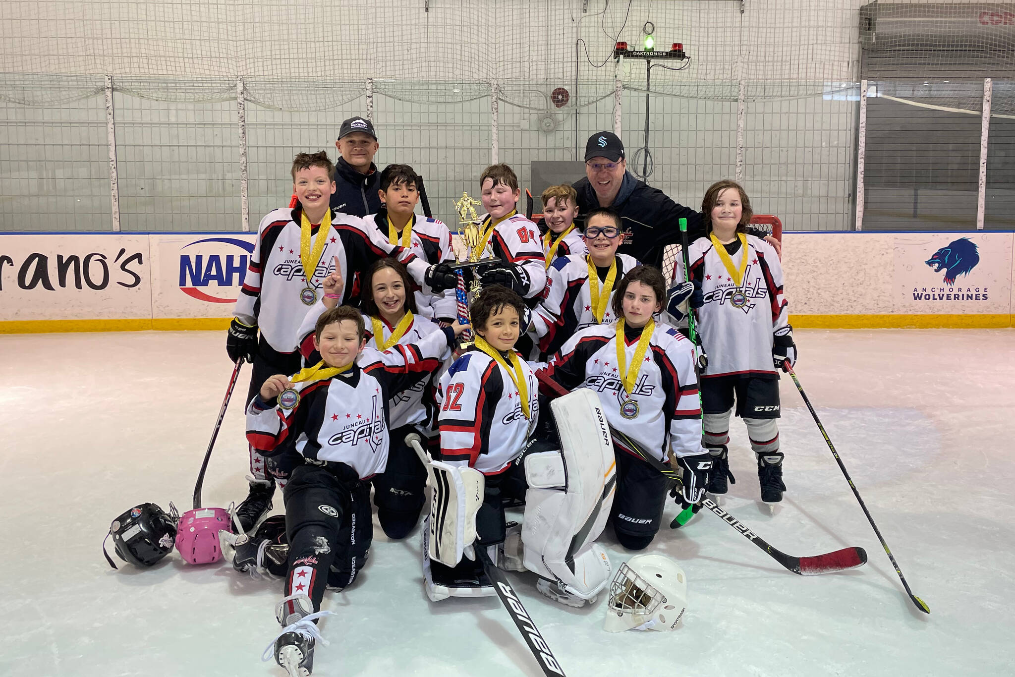 The Juneau Capitals 10-and-under team swept a tournament in Anchorage last weekend, winning all six games. (Courtesy photo / Jamie Troxel)