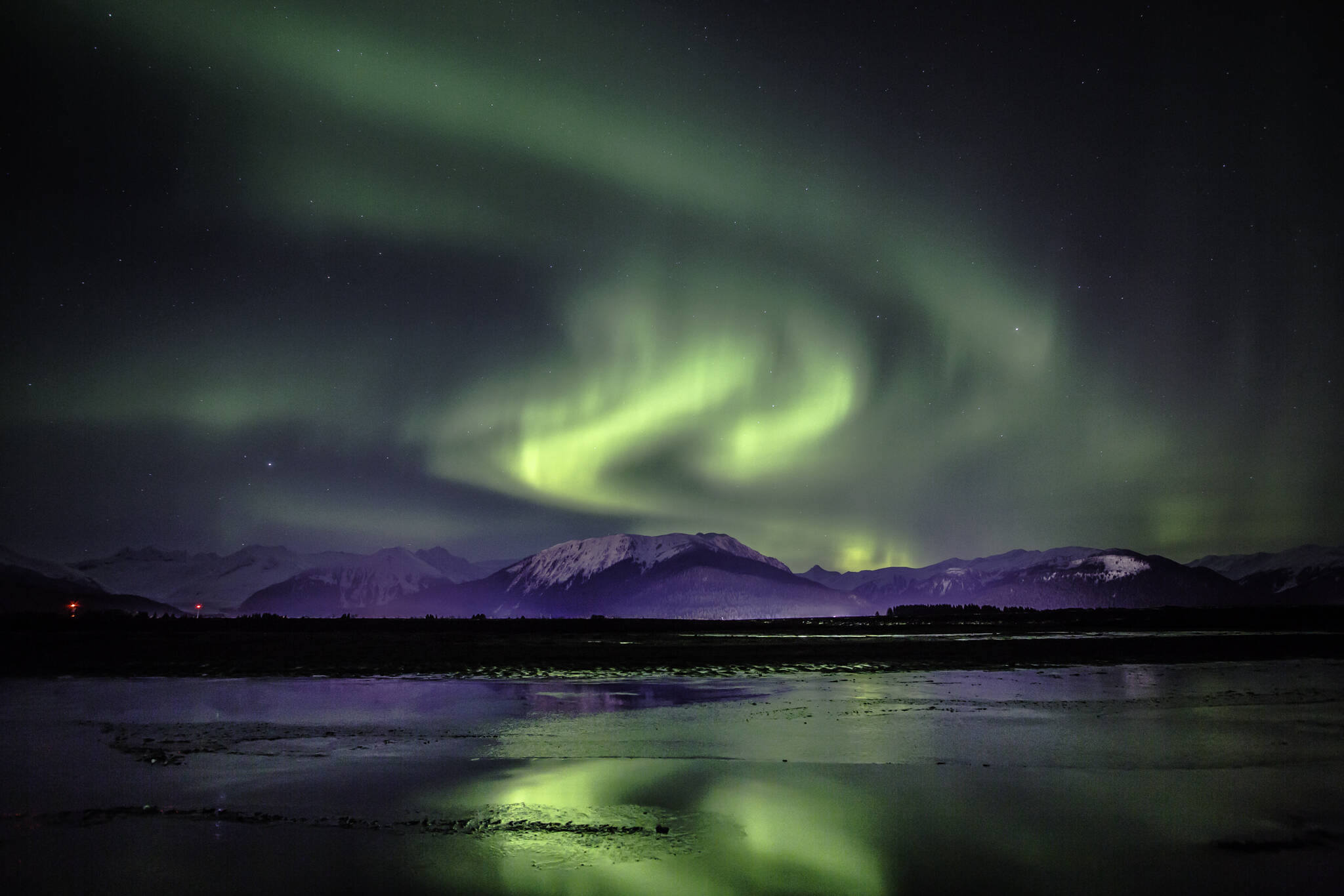 Jack Beedle snapped this photo of the aurora borealis over Thunder Mountain on Monday. (Courtesy Photo / Jack Beedle)