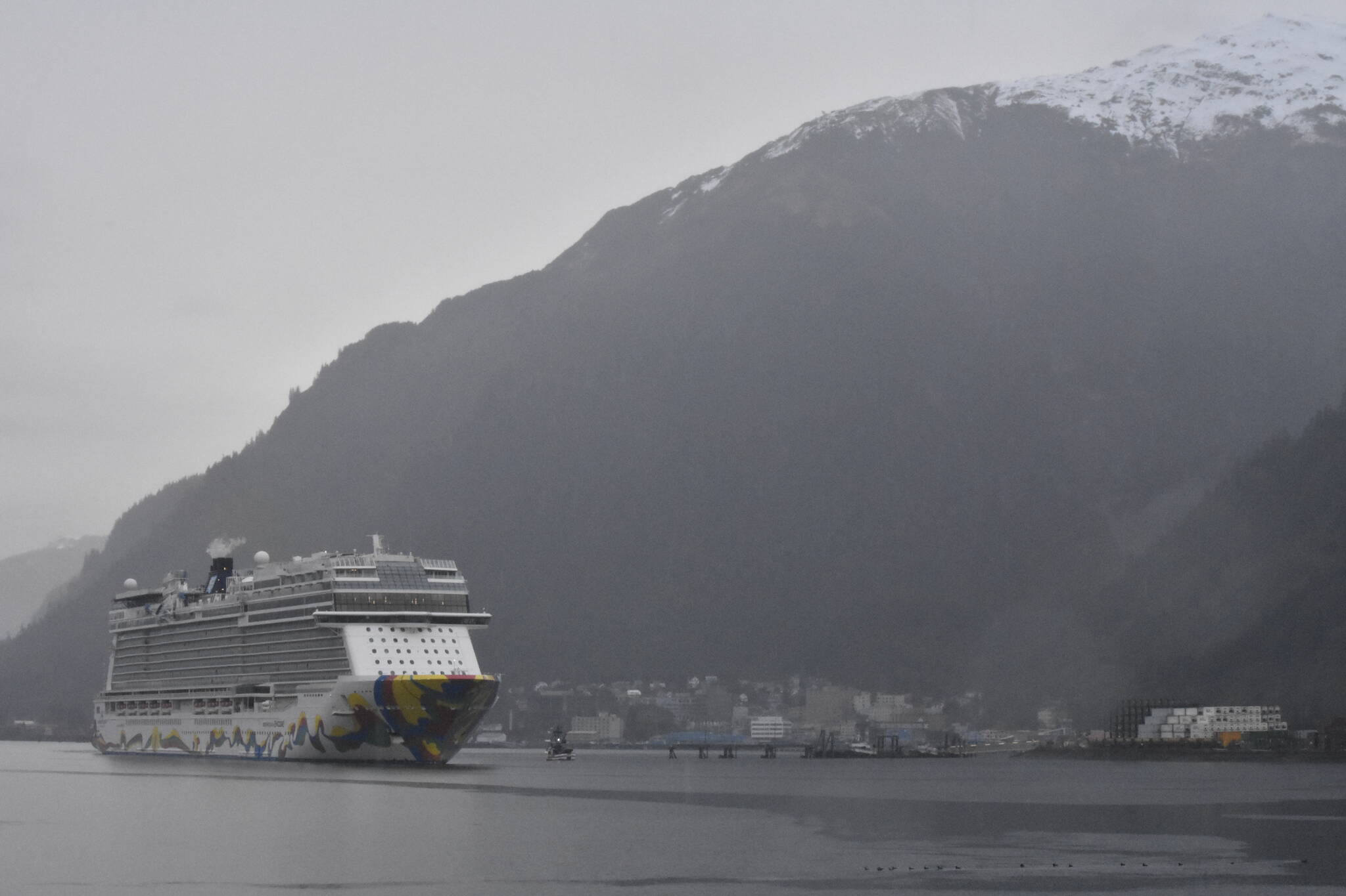 The Assembly of the City and Borough of Juneau passed an amendment allowing for the possibility of a fifth cruise ship pier in the citys Long Range Waterfront Plan on March 15, 2022. (Peter Segall / Juneau Empire)