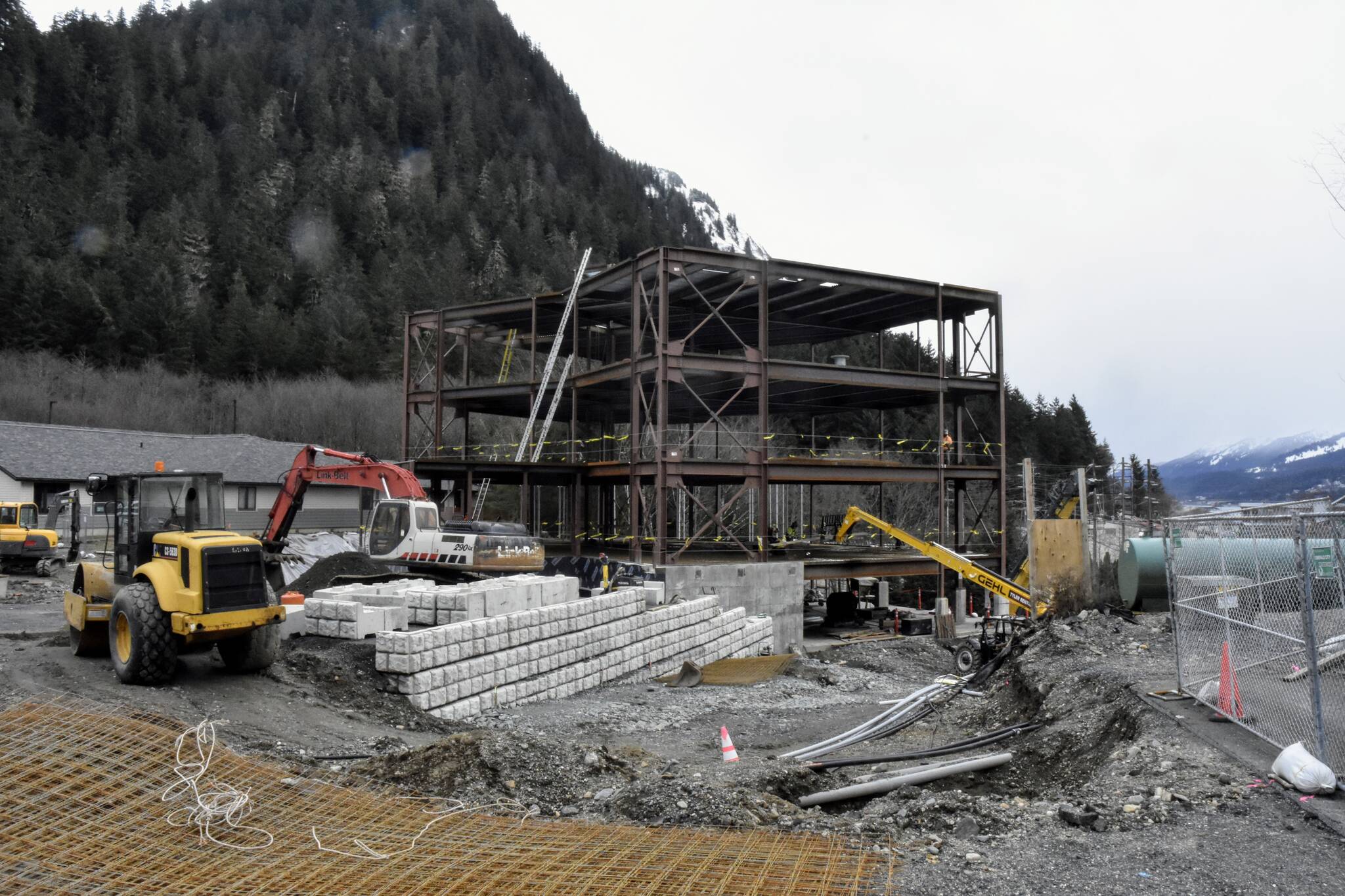 A new crisis stabilization center at Bartlett Regional Hospital was being built on Thursday, March 24, 2022, and will house three floors of services dedicated to behavioral health. (Peter Segall / Juneau Empire)