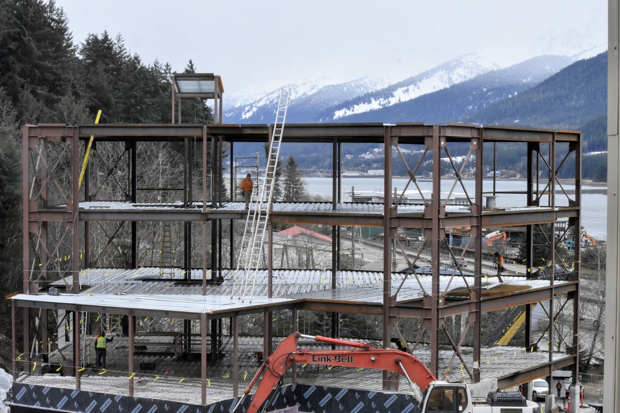 Bartlett Regional Hospital's new crisis stabilization center was under construction on Thursday, March 24, 2022, and is slated to open next year. Hospital staff said the center will help the hospital address the high number of behavioral health needs in the Juneau community. (Peter Segall / Juneau Empire)
