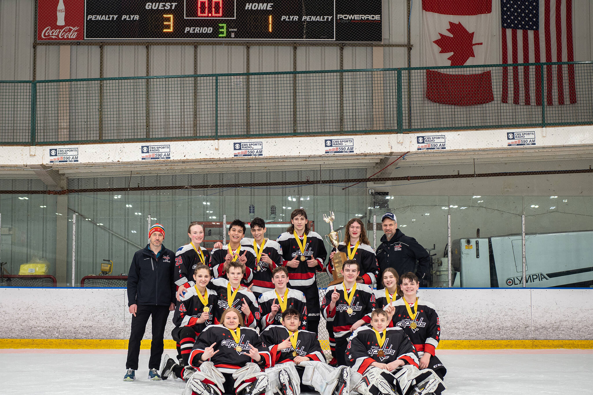 The Juneau Capitals 16-and-under A Division squad bested an Anchorage team it had previously lost two four times in two weeks to win a 16-and-Under Division A state title. (Courtesy Photo / Steve Quinn)