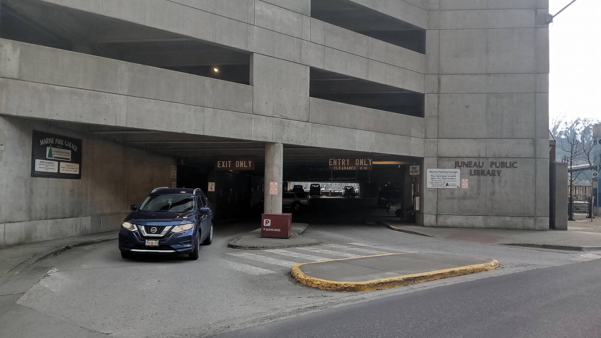This photo shows the City and Borough of Juneaus Marine Parking Garage. Parking fees will be increasing for the garage in July. (Mark Sabbatini / Juneau Empire)