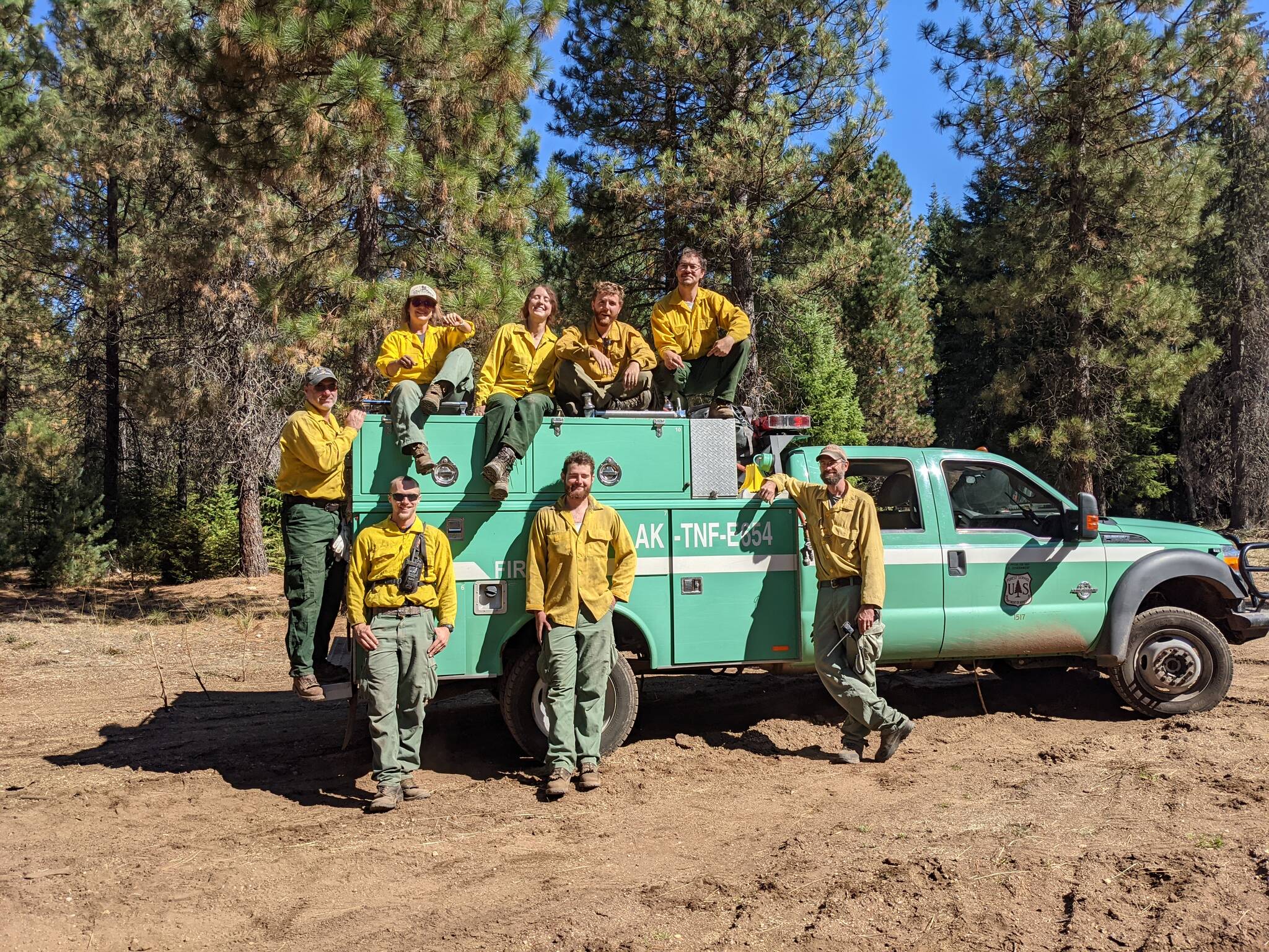 Courtesy photo / Matthew Thompson
A Forest Service fire crew takes a break during an operation. Fire crews from Alaska are frequently deployed to the Lower 48 to help combat wildfires that are growing larger and closer to urban areas in many cases.