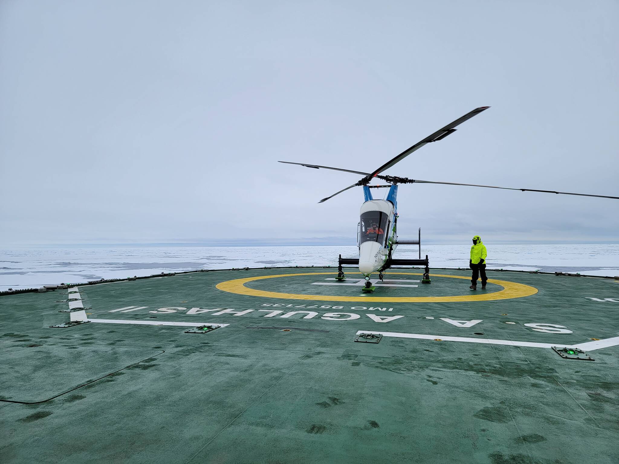 A Juneau man recently took part in the expedition to discover the location of Ernest Shackleton’s vessel, the Endurance, serving as a helicopter mechanic for the expedition’s heavy lift helicopter. (Courtesy photo / Michael Patz)